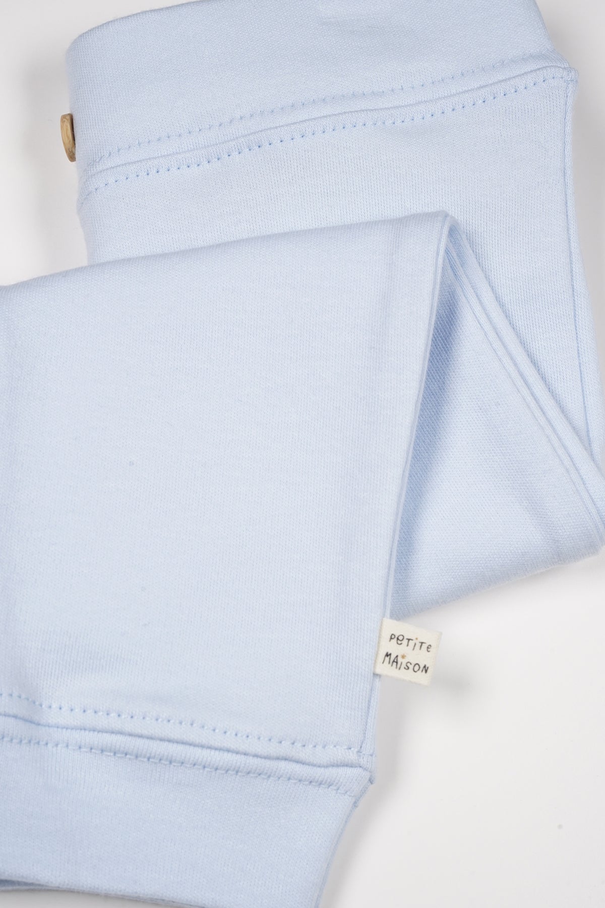 Petite Maison Sky Jersey Broek met Knoopje Heather Blue