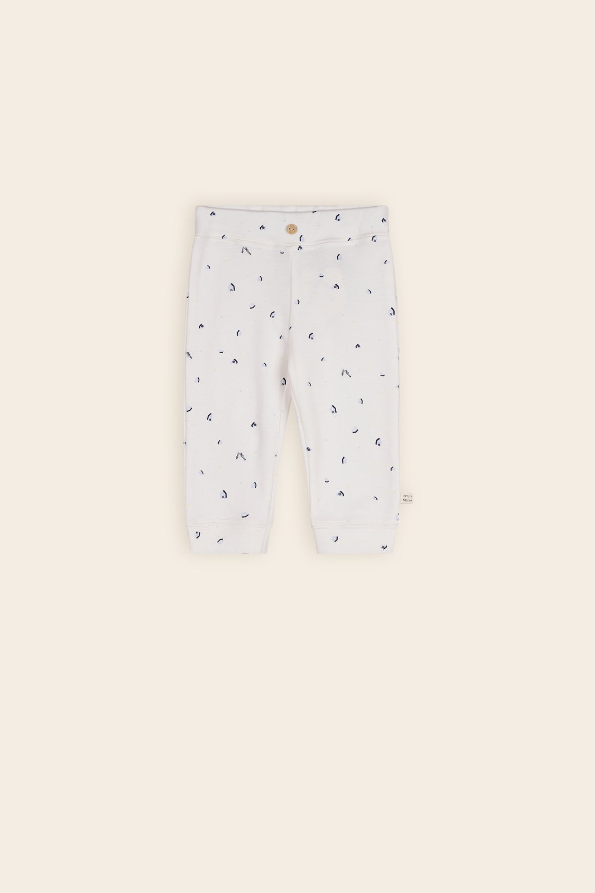 Petite Maison Sky Jersey Broek met Knoopje AOP Blue