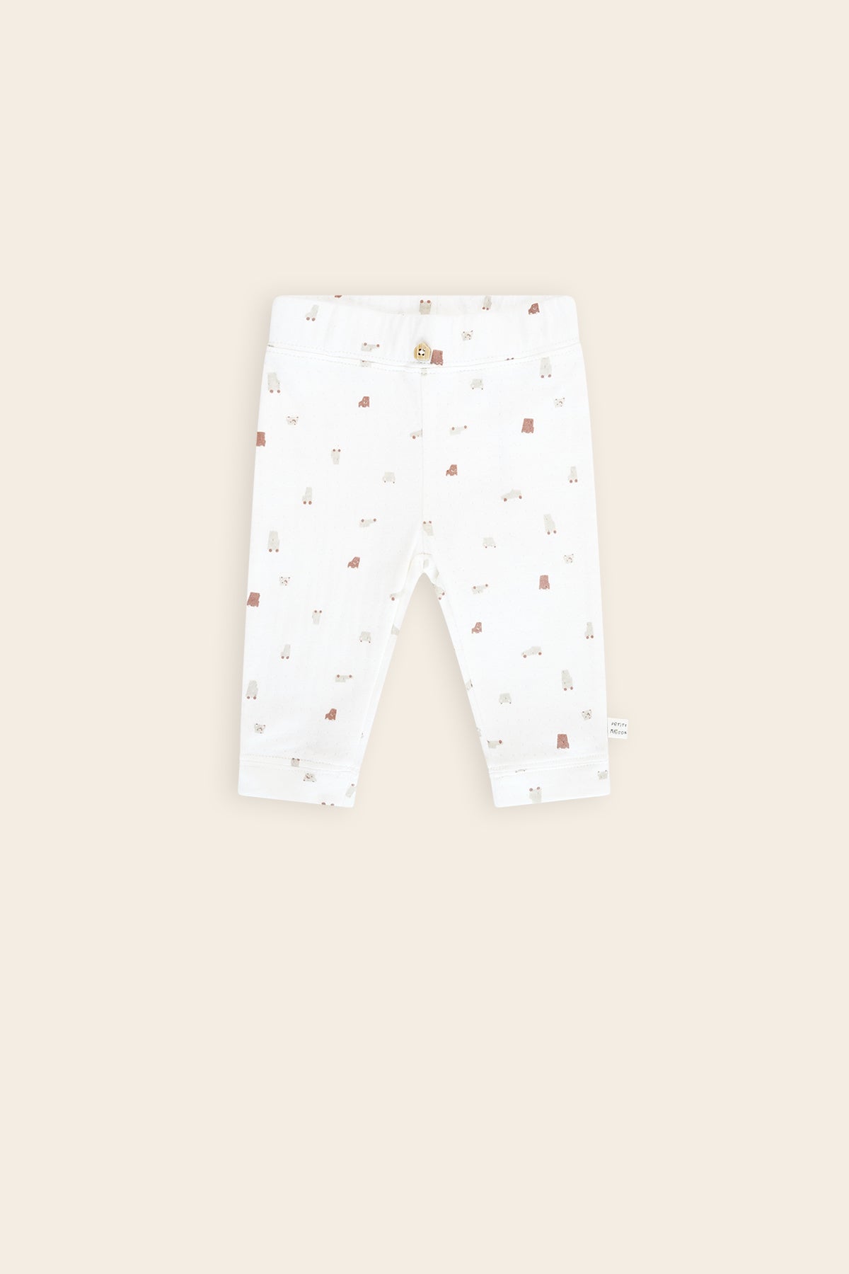 Petite Maison Sky Jersey Broek met Knoopje Cars AOP
