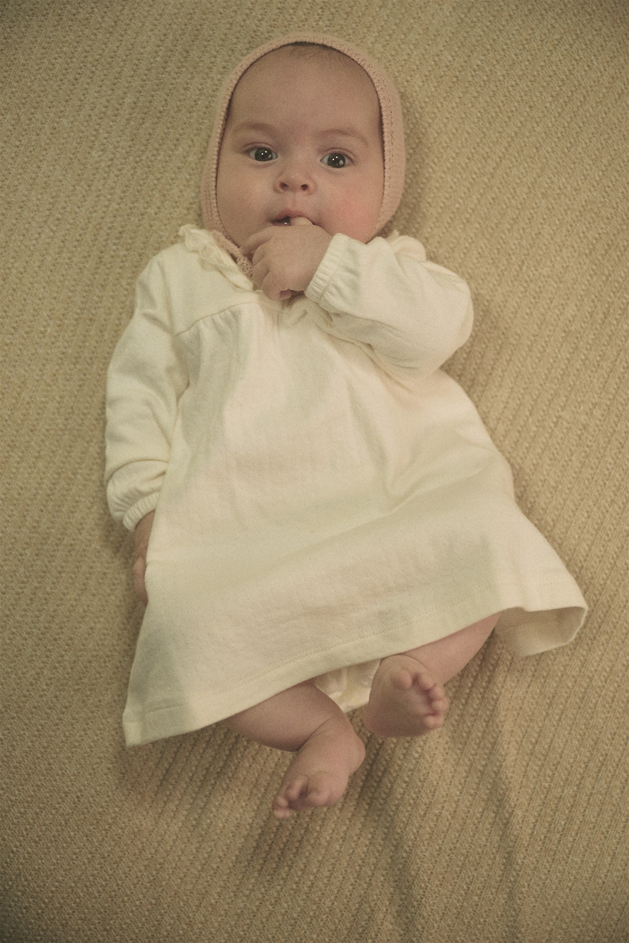 Petite Maison Max Jurk met Ruffle detail Natural White