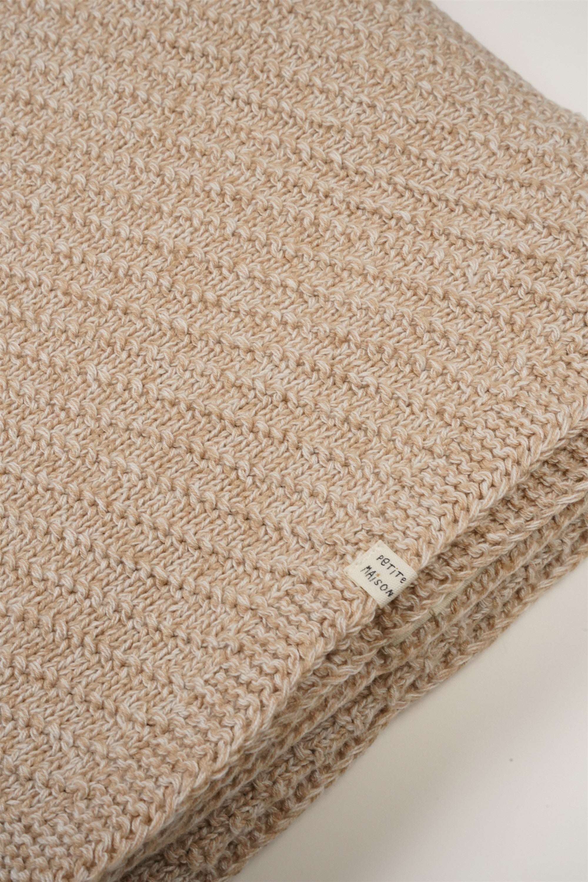 Baby Gebreide Deken 90cmx90cm Oatmeal