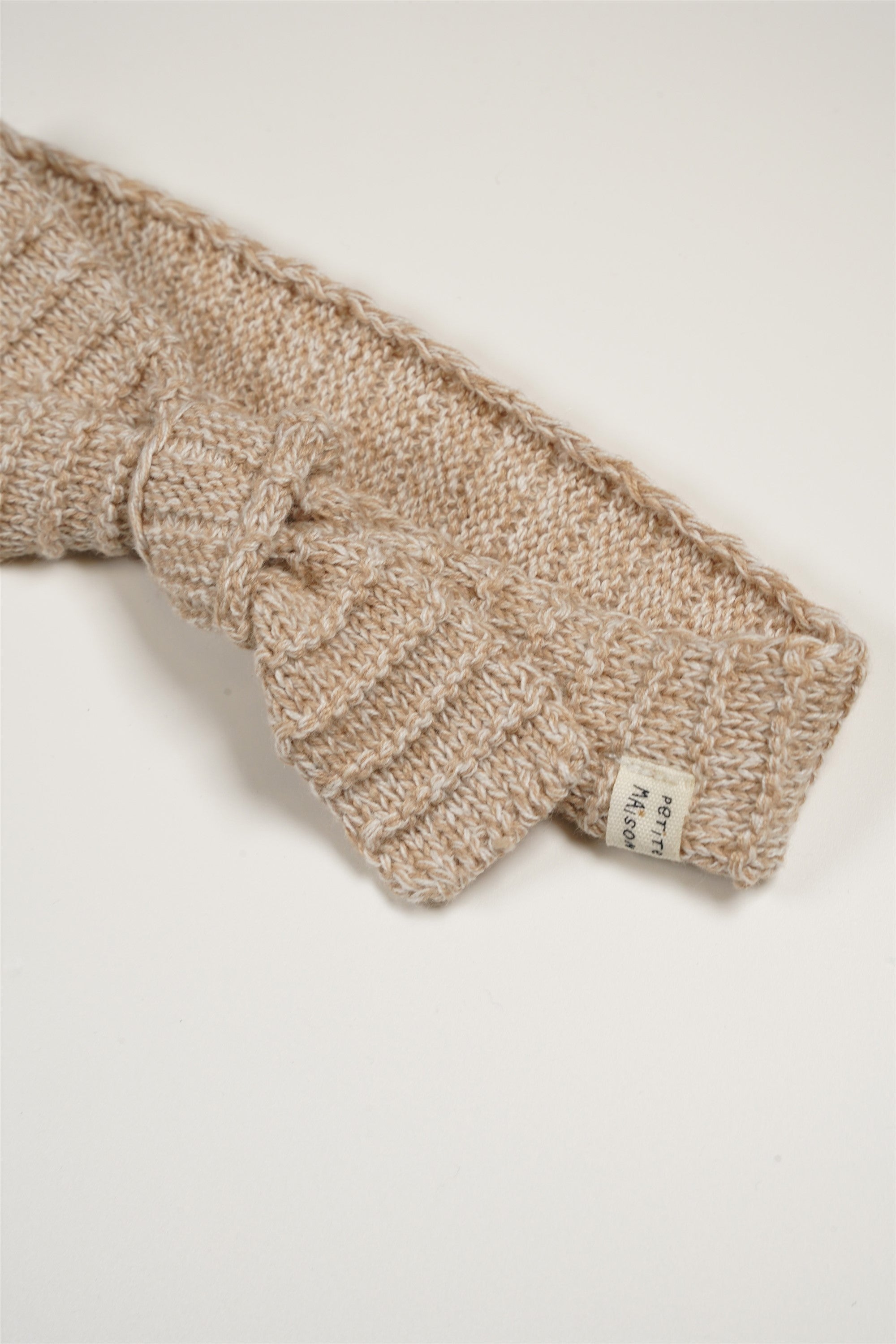 Baby Gebreide Strik Haarband Oatmeal