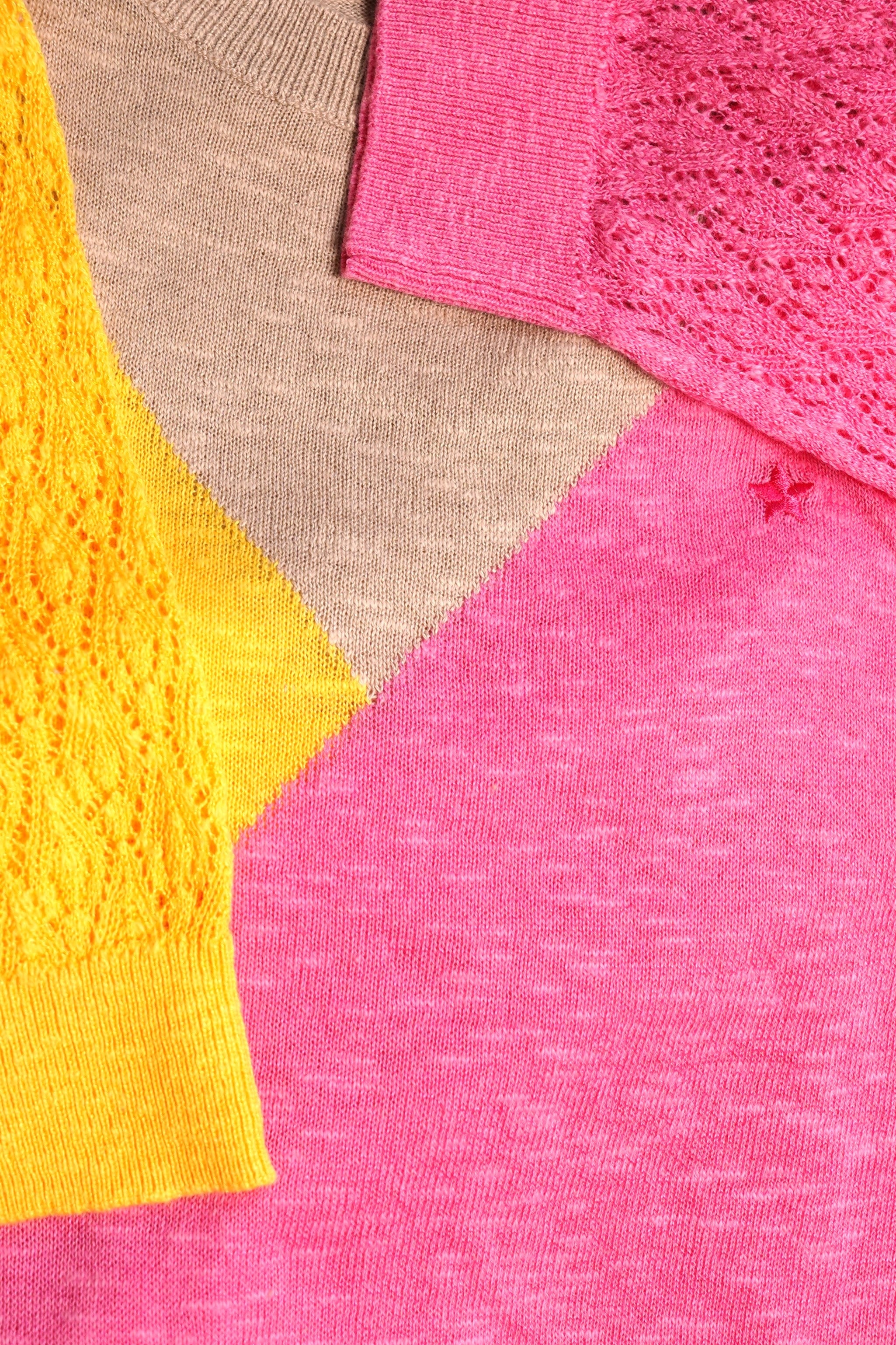 LikeFLO Flo Girls Knitted Slub Colourblock Sweater - LikeFlo