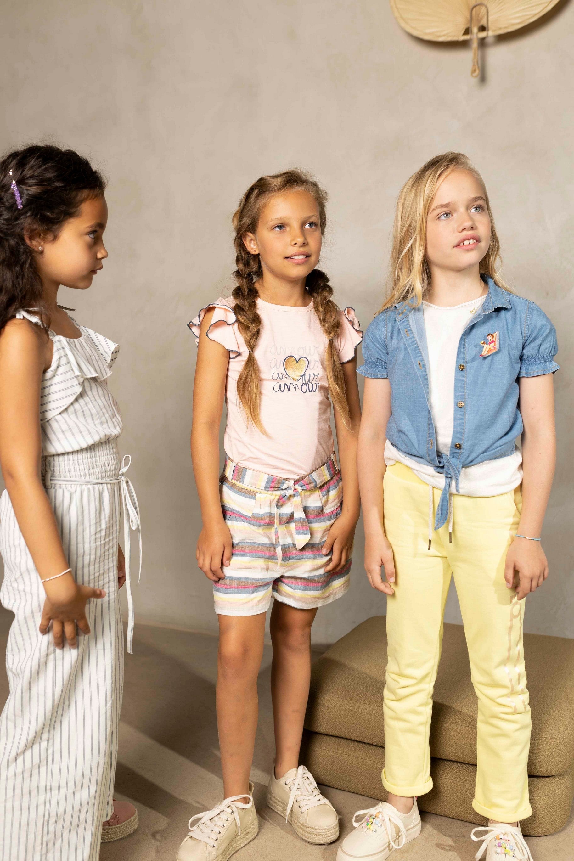 LikeFLO Flo Girls Tencell Denim Knotted Blouse - LikeFlo