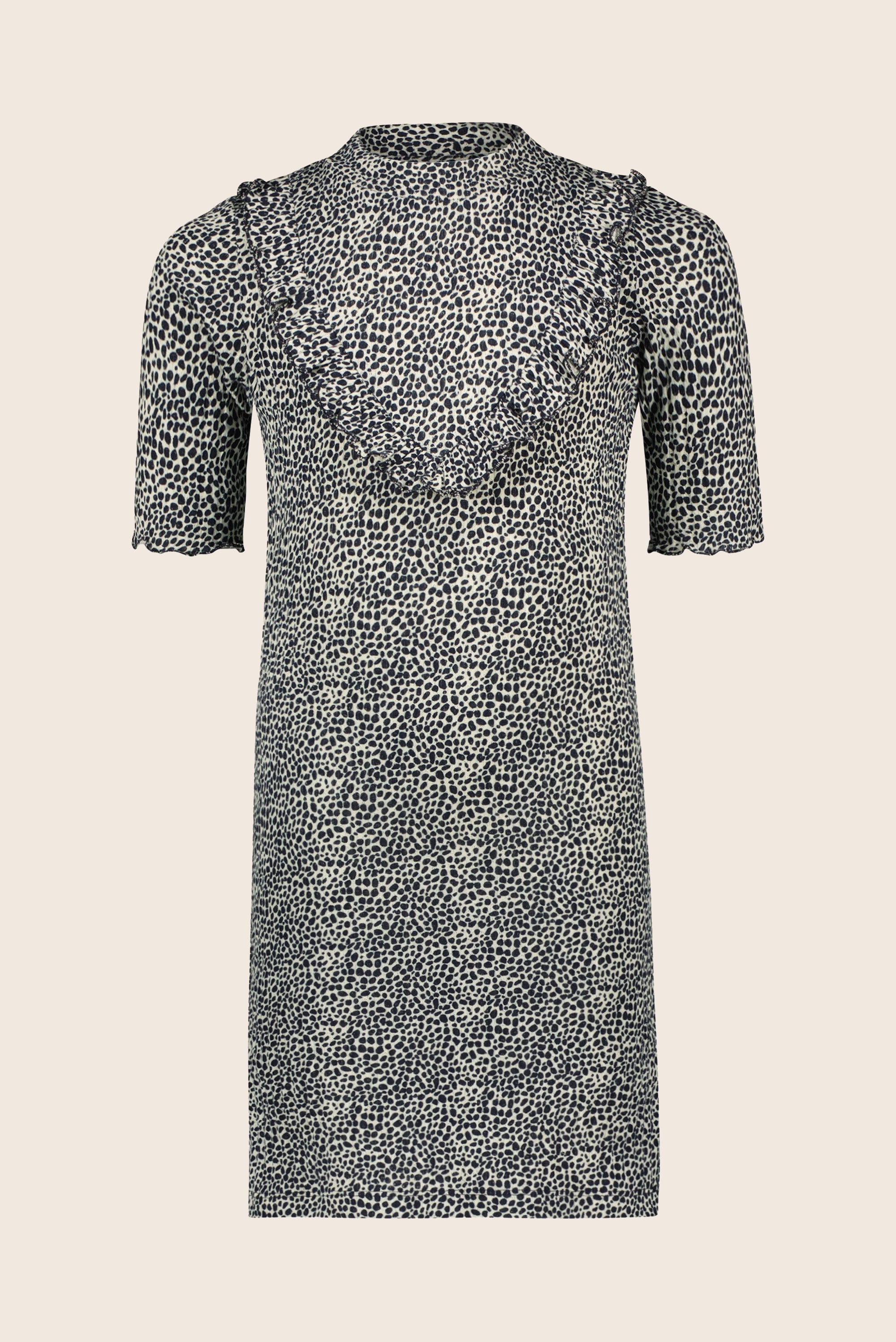 LikeFLO Flo Girls Fancy Rib Aop Ruffle Dress - LikeFlo