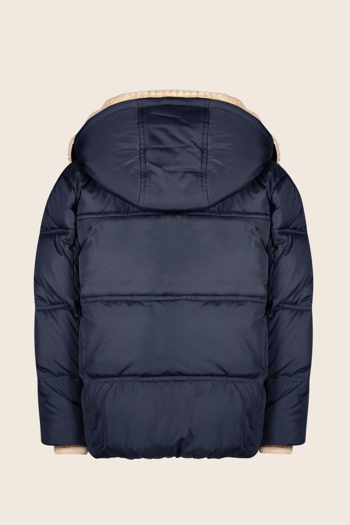 LikeFLO Girls Amaya Flo Girls Short Fancy Hooded Jacket Navy - LikeFlo