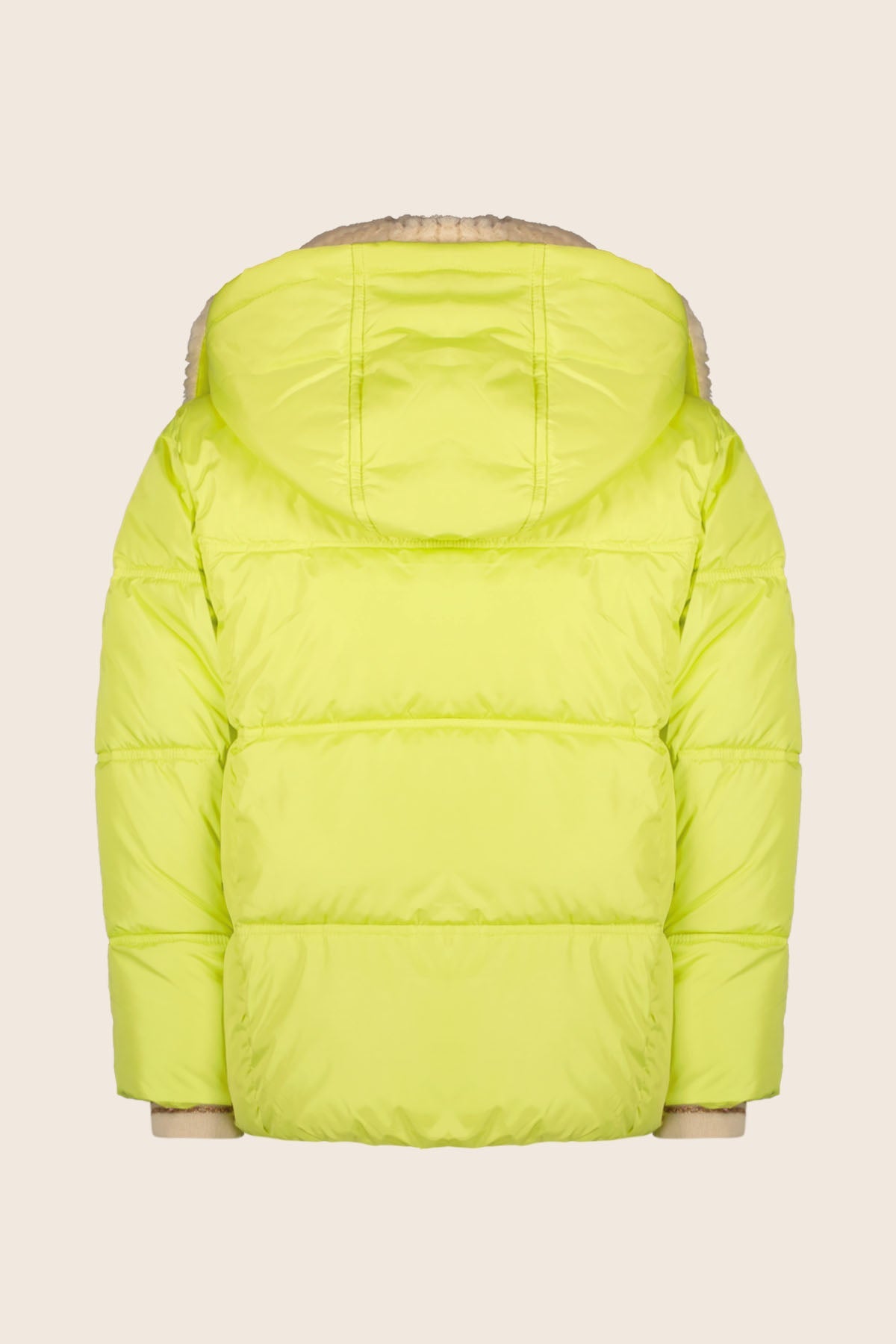 LikeFLO Girls Amaya Flo Girls Short Fancy Hooded Jacket Lemon - LikeFlo