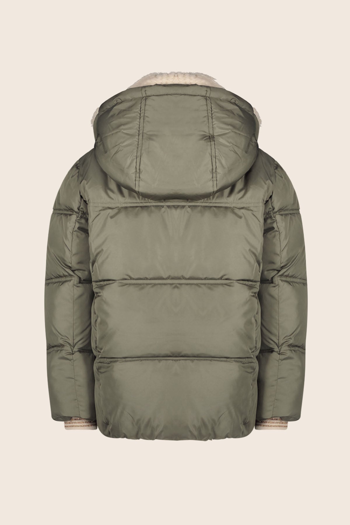 LikeFLO Girls Amaya Flo Girls Short Fancy Hooded Jacket Army - LikeFlo