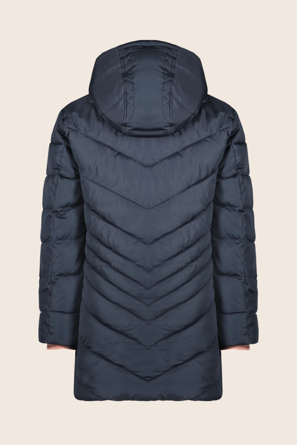 LikeFLO Girls Alina Flo Girls Quilted Jacket Long Navy - LikeFlo