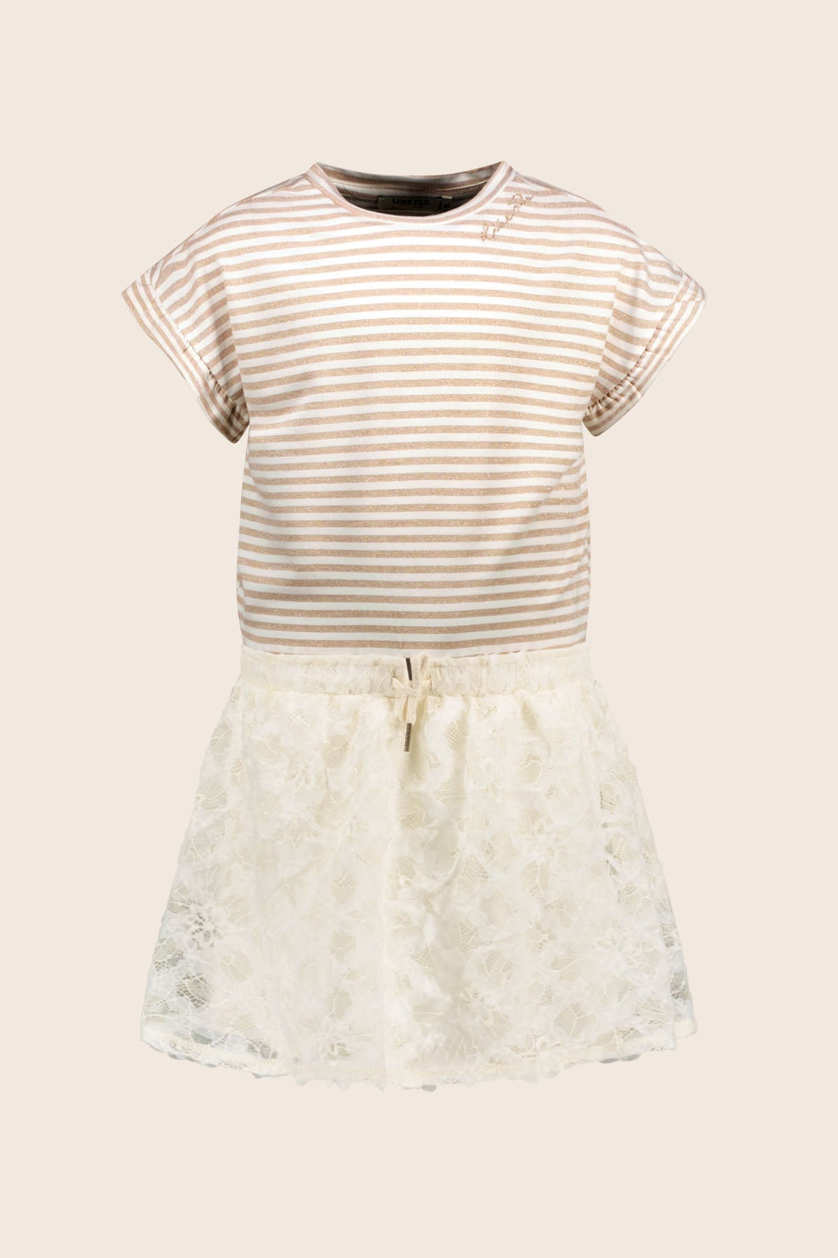 Like FLO Minte Dress Lurex stripe