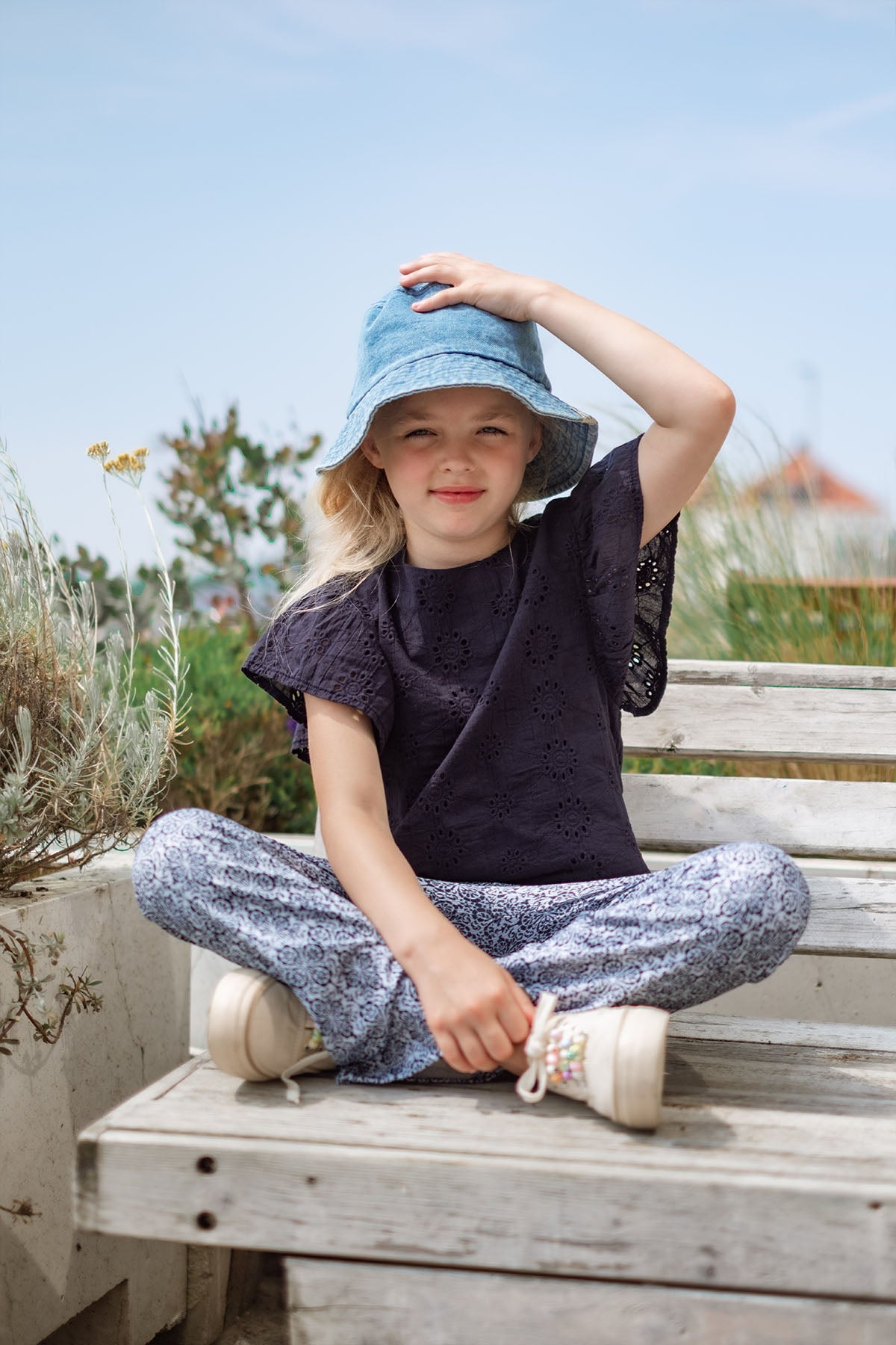 Like FLO Claire Top Navy