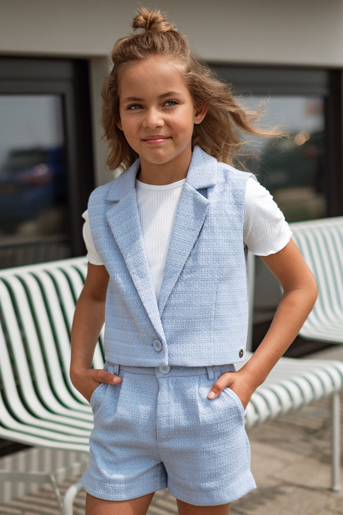 Like FLO Demi Weste Eisblau