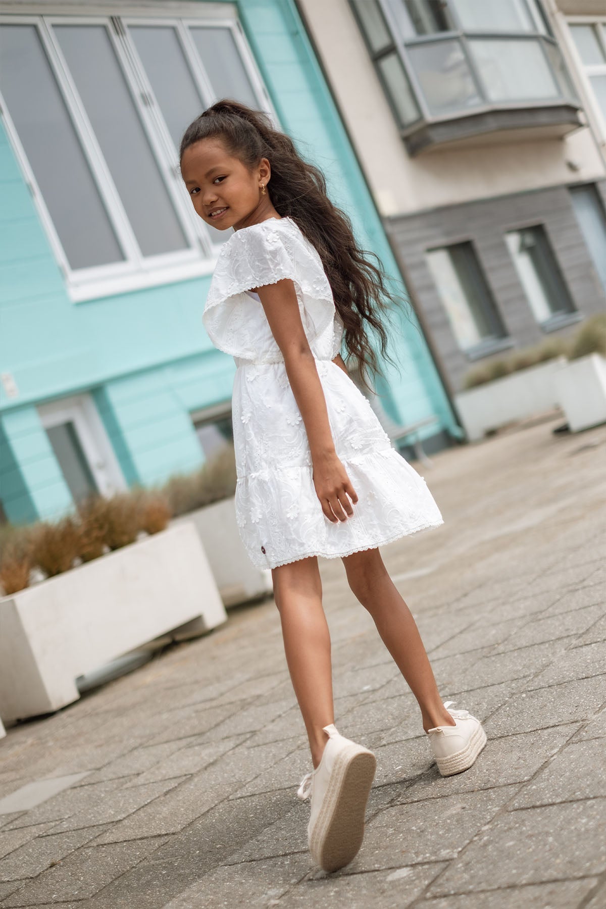 Like FLO Madelief Dress Off White