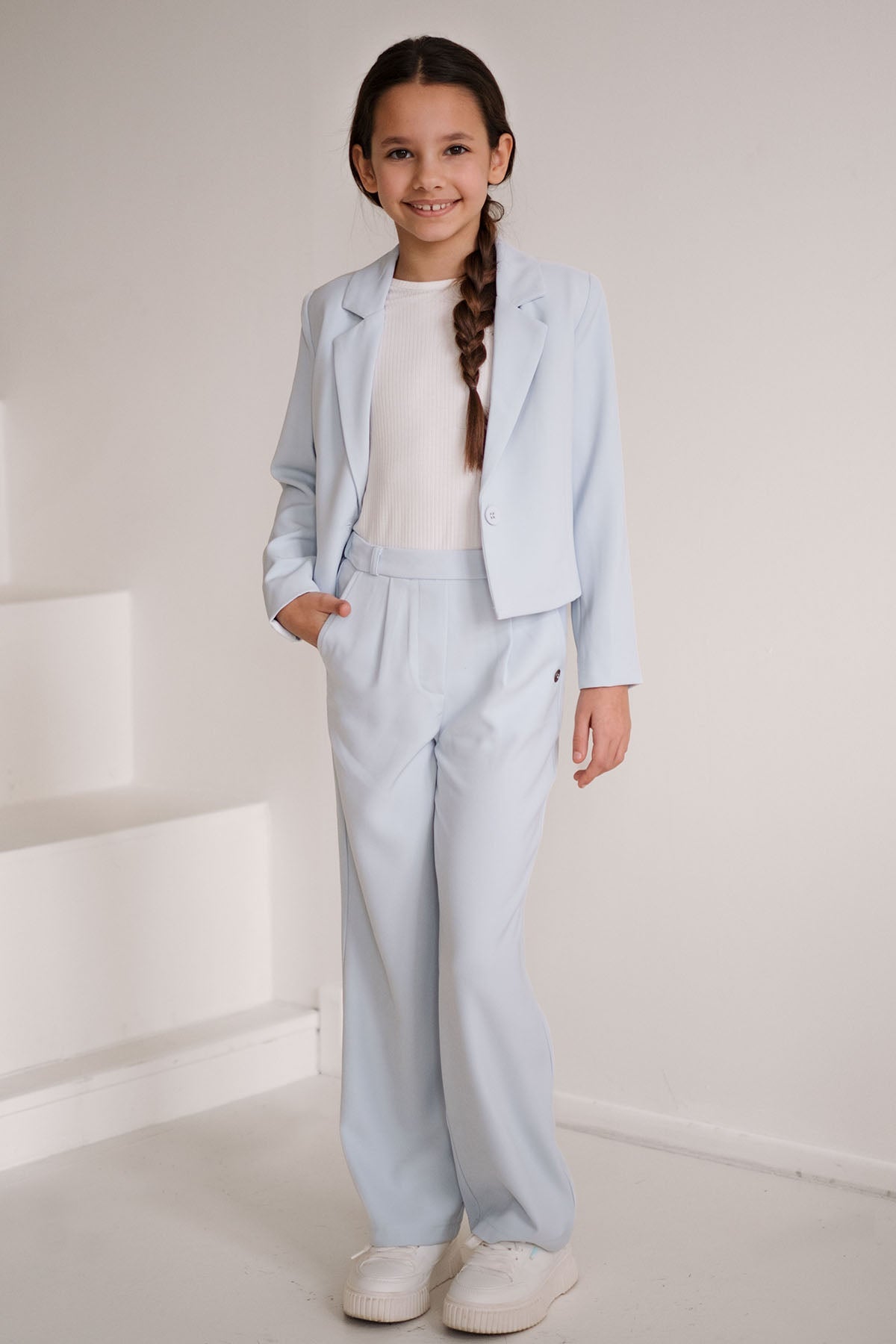 Like FLO Bella Blazer Ice Blue