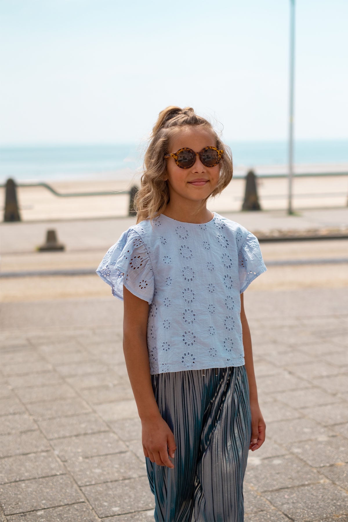 Like FLO Claire Top Ice Blue