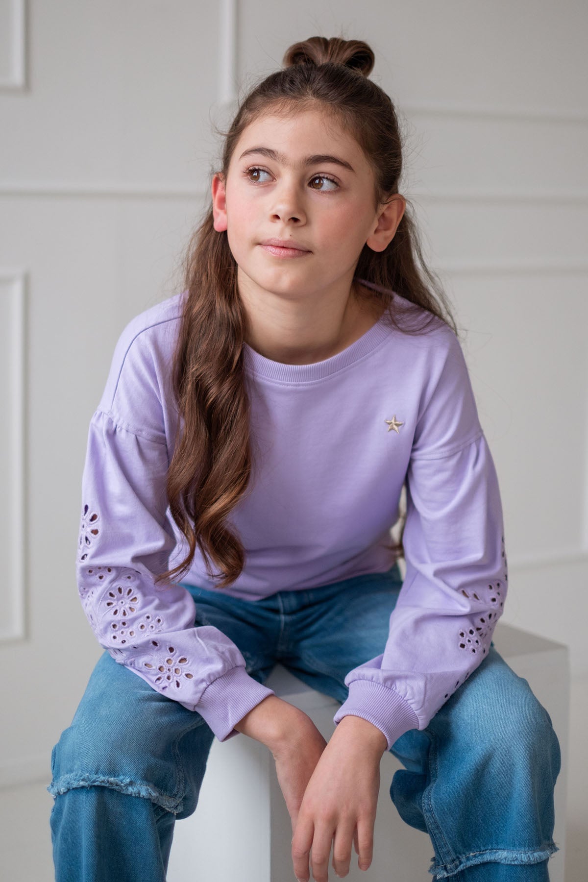 Like FLO Donna Flo girls sweater Lilac