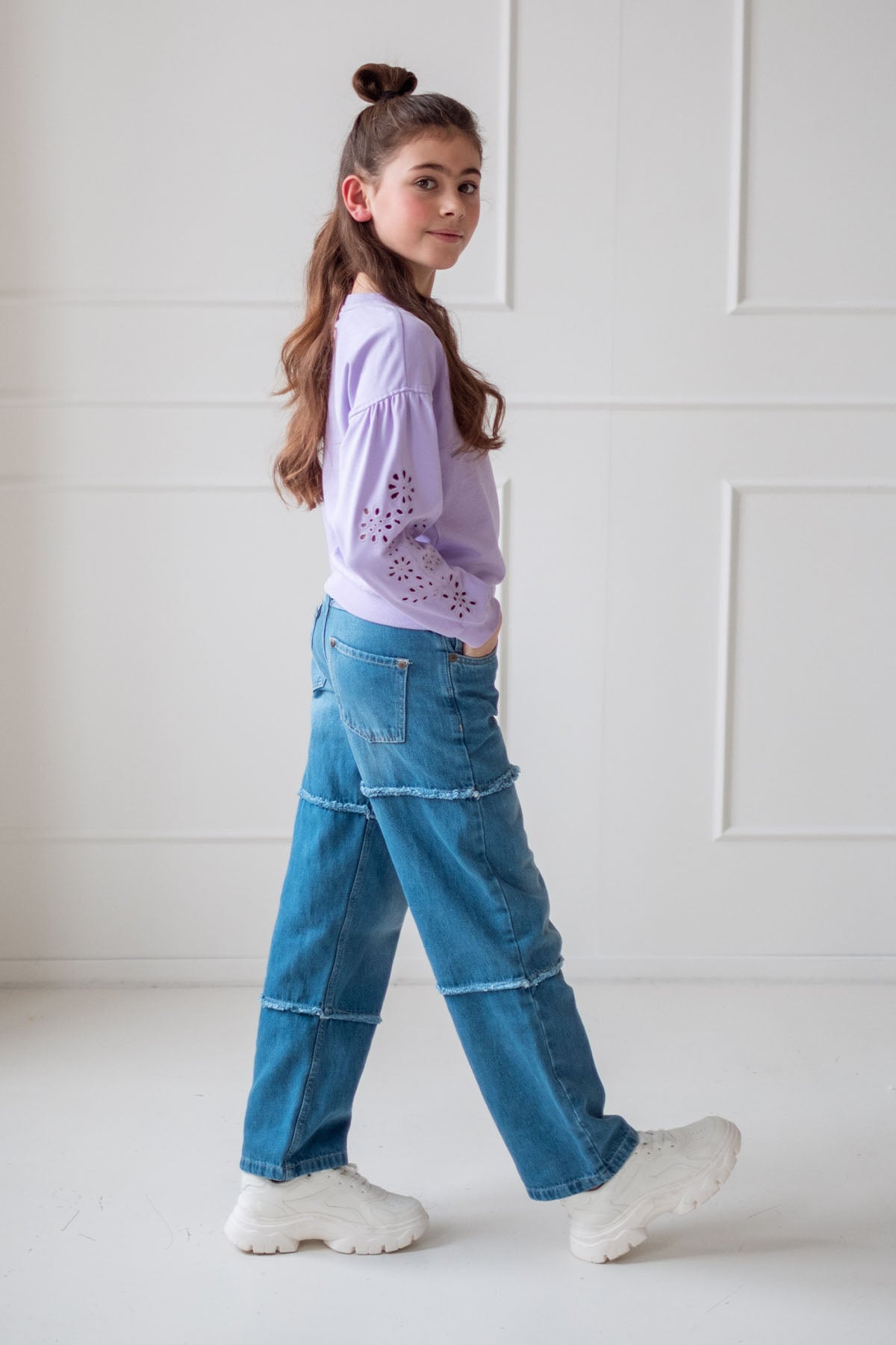 Like FLO Donna Flo girls sweater Lilac