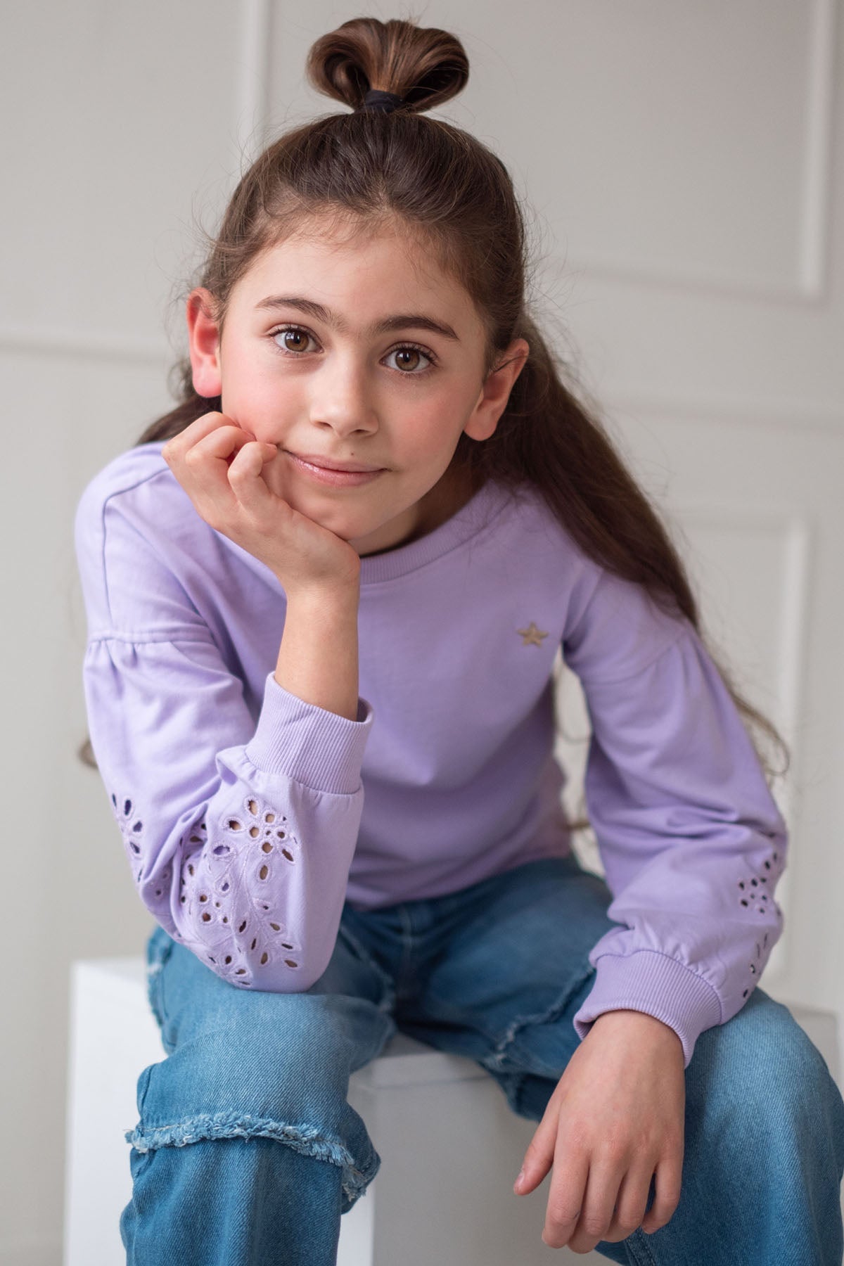 Like FLO Donna Flo girls sweater Lilac