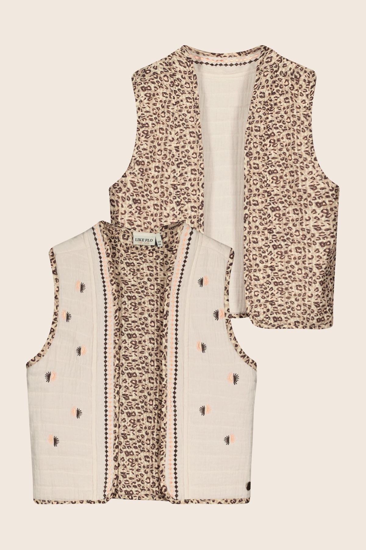 Like FLO Daisy Gilet Peachy Leopard