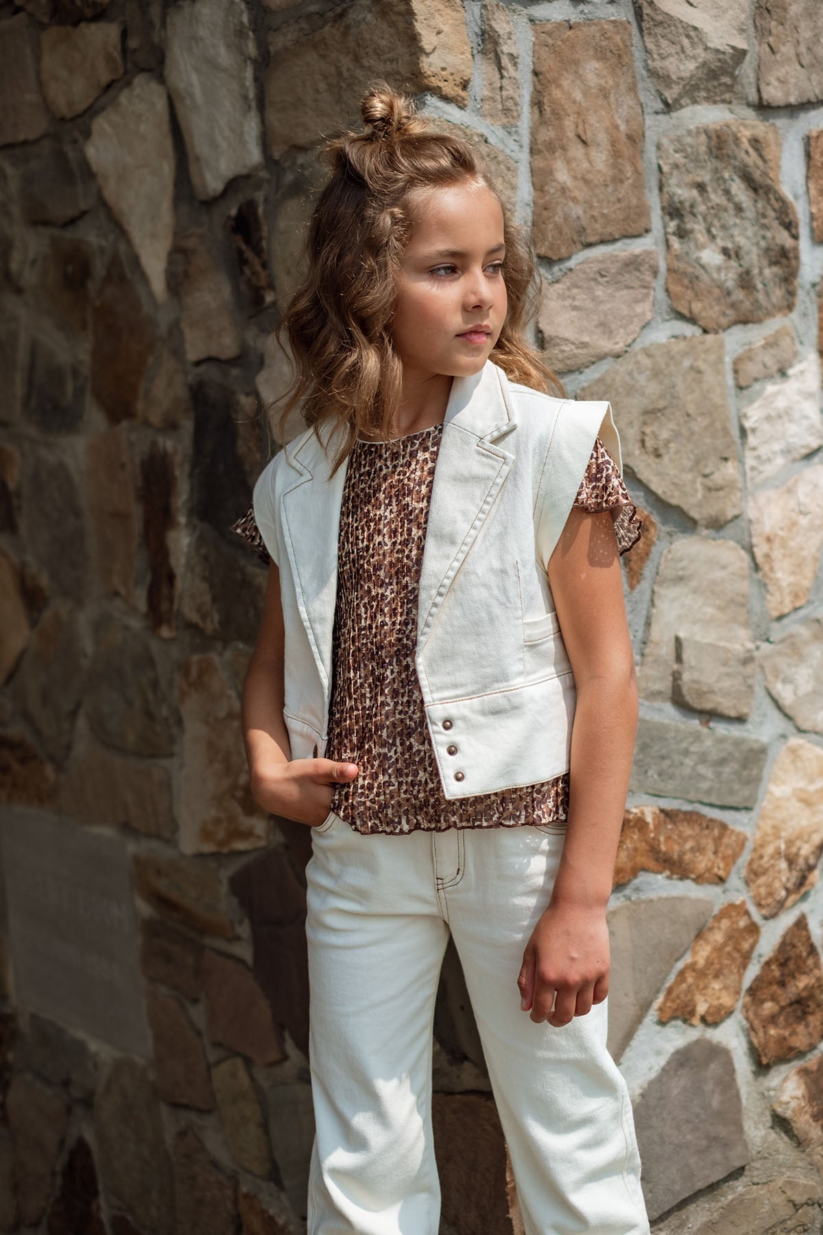 Like FLO Danique Gilet Off white