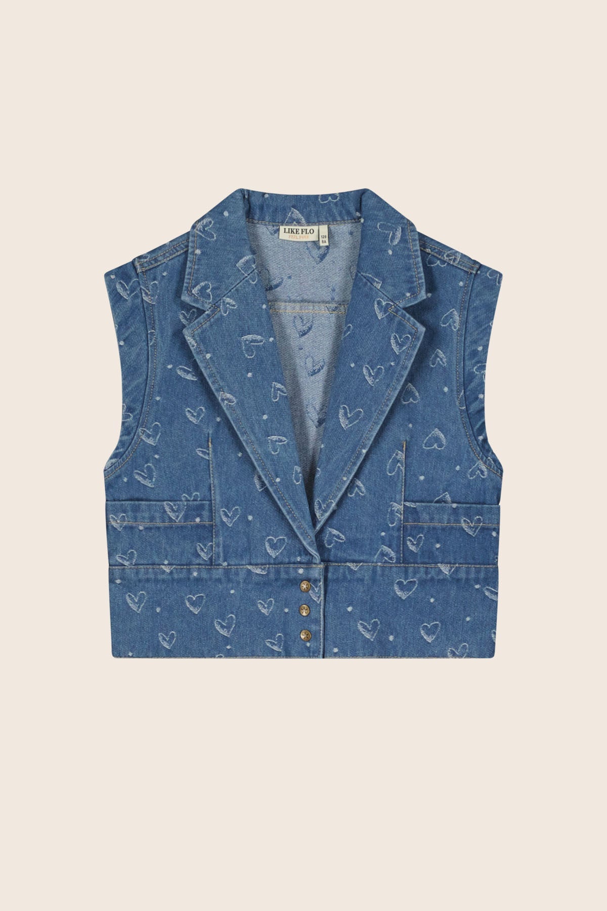 Like FLO Danique Gilet Lt denim