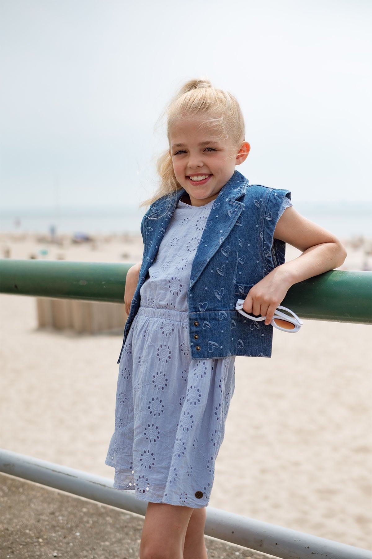 Like FLO Danique Gilet Lt denim