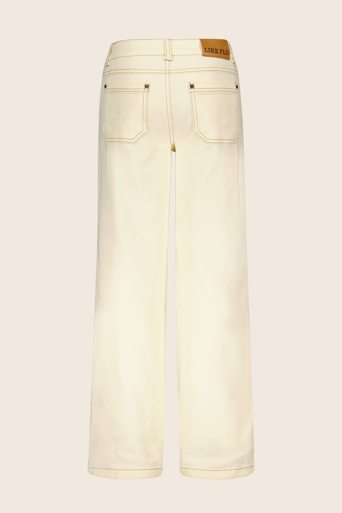 Like FLO Farah Pants Off White