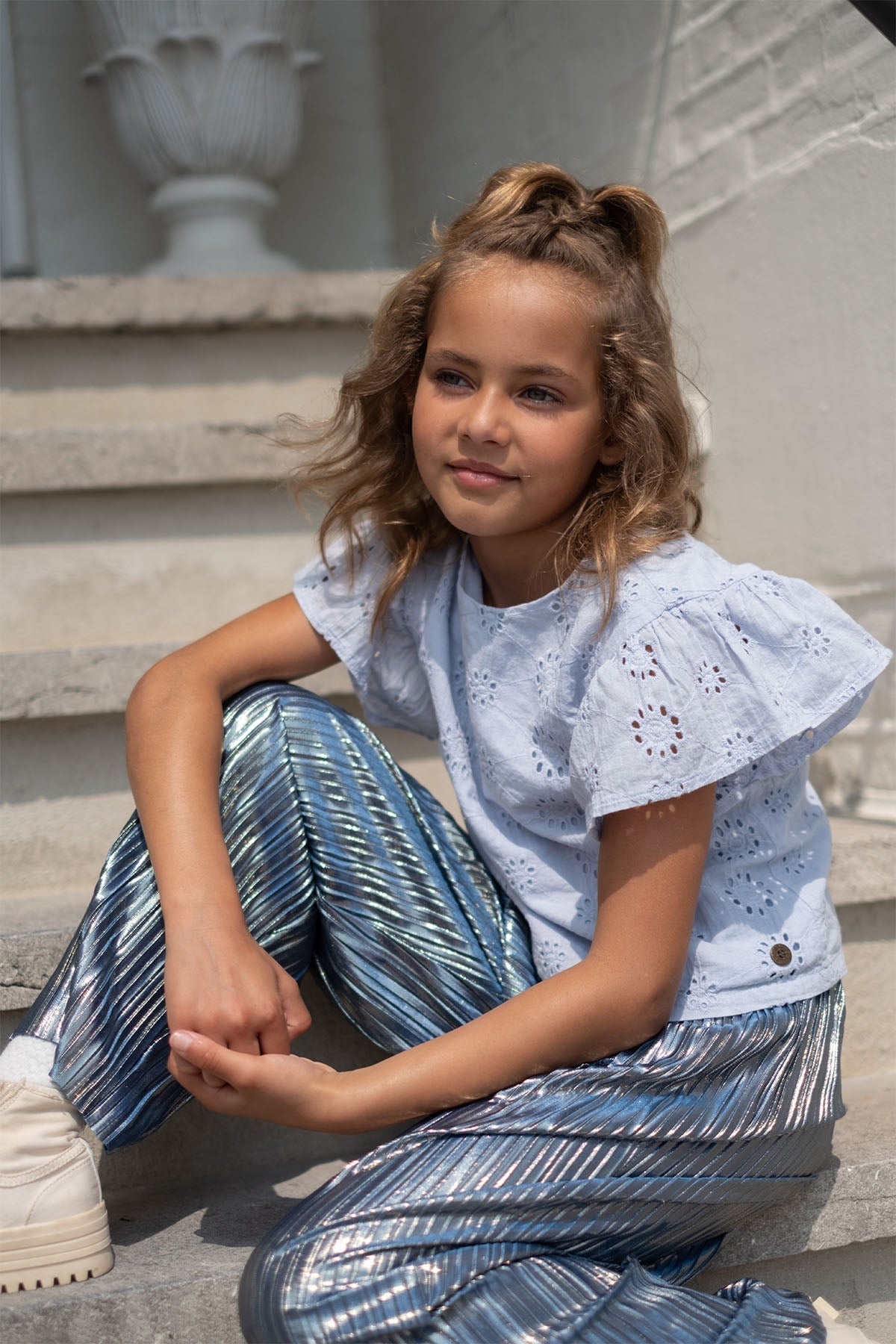 Like FLO Fenna Pants Navy Plisse
