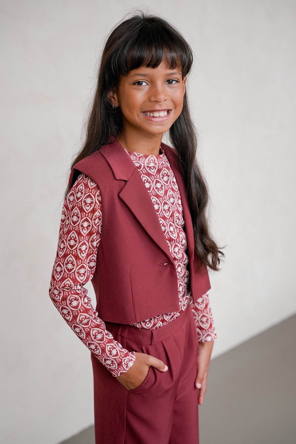 Like Flo Demi gilet Cherry