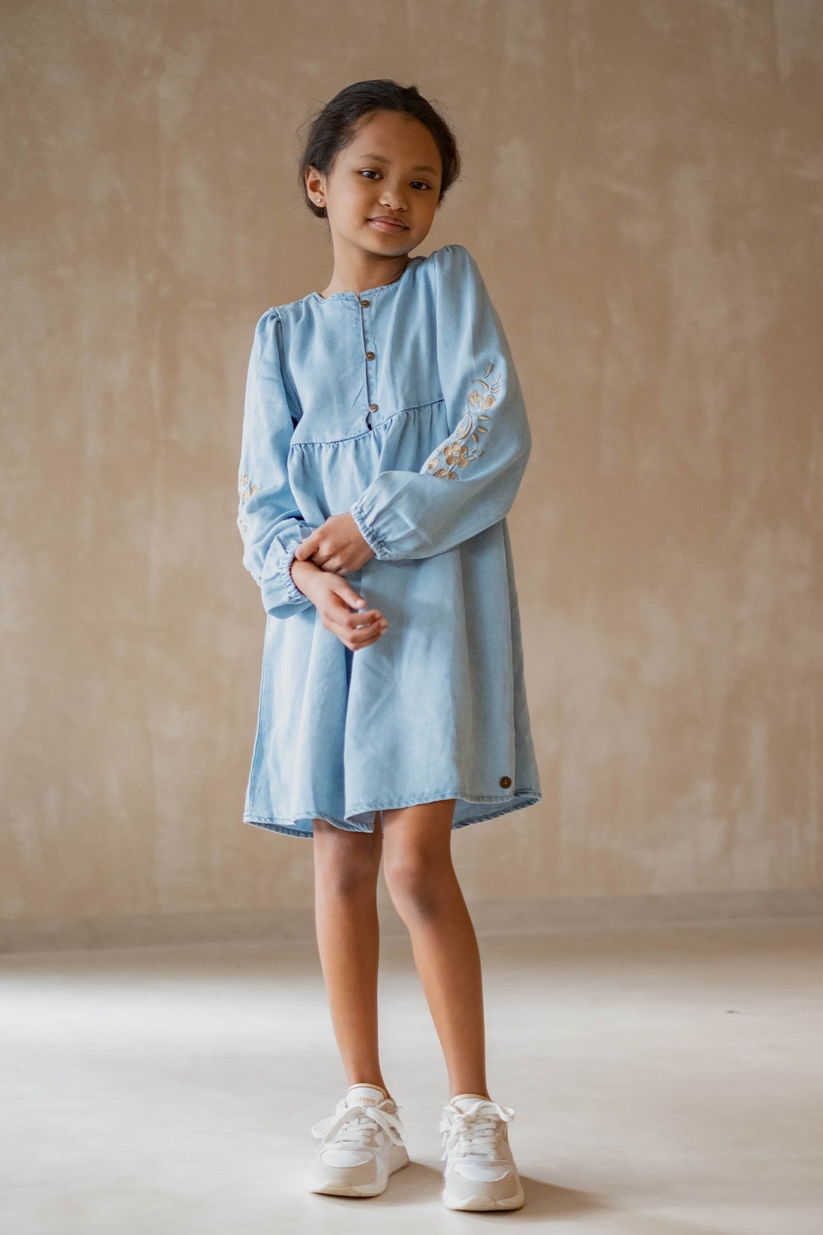 Like Flo Mischa jurk lt denim