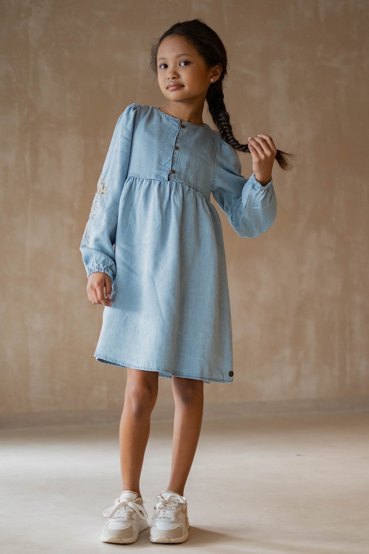Like Flo Mischa jurk lt denim