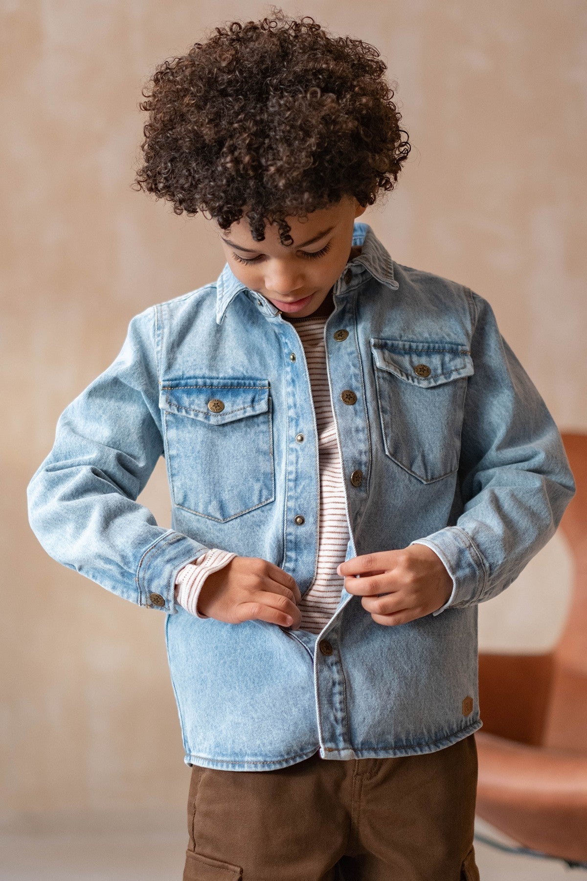 Like Flo Charlies blouse lt denim