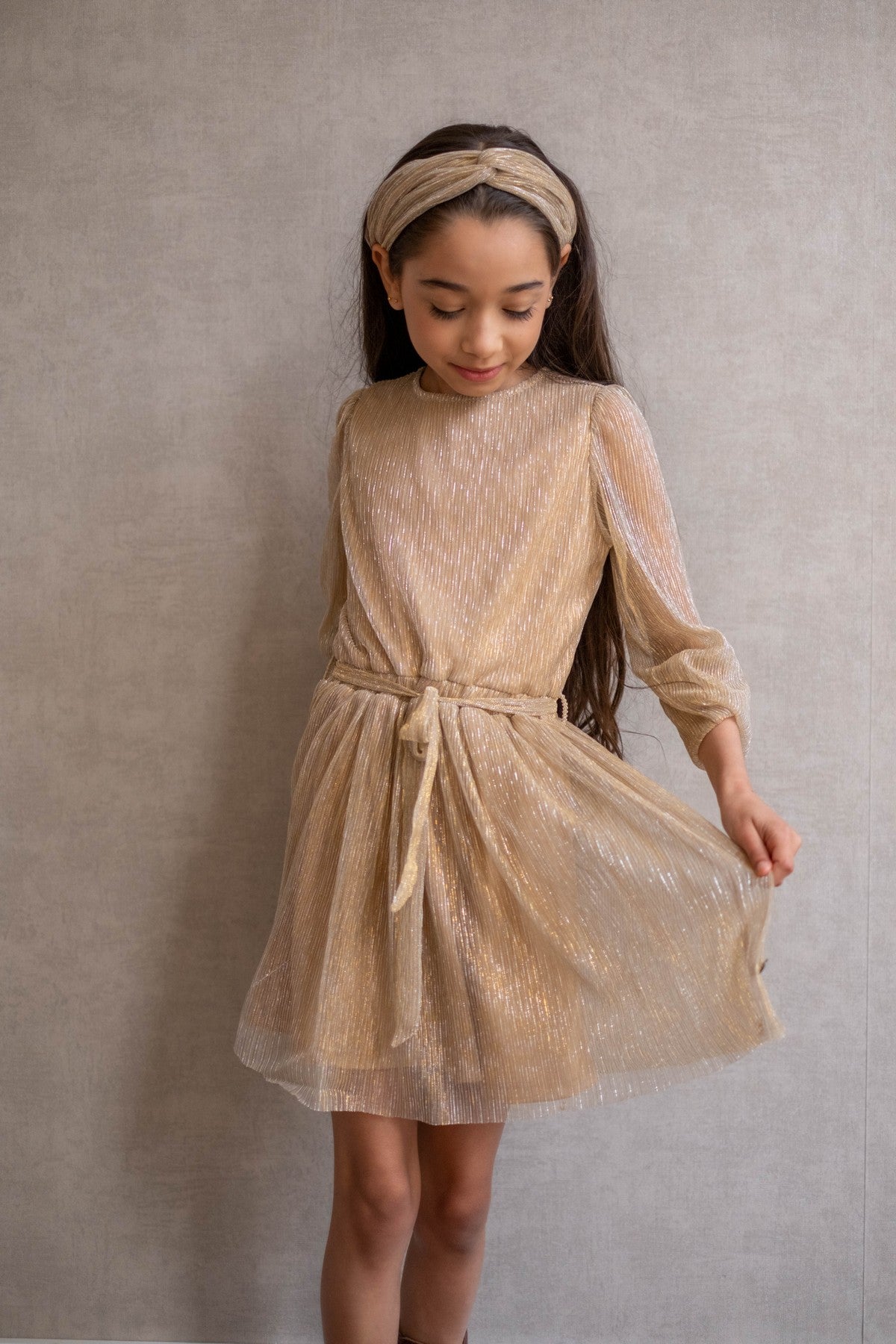 Like Flo Maze Dress Soft gold