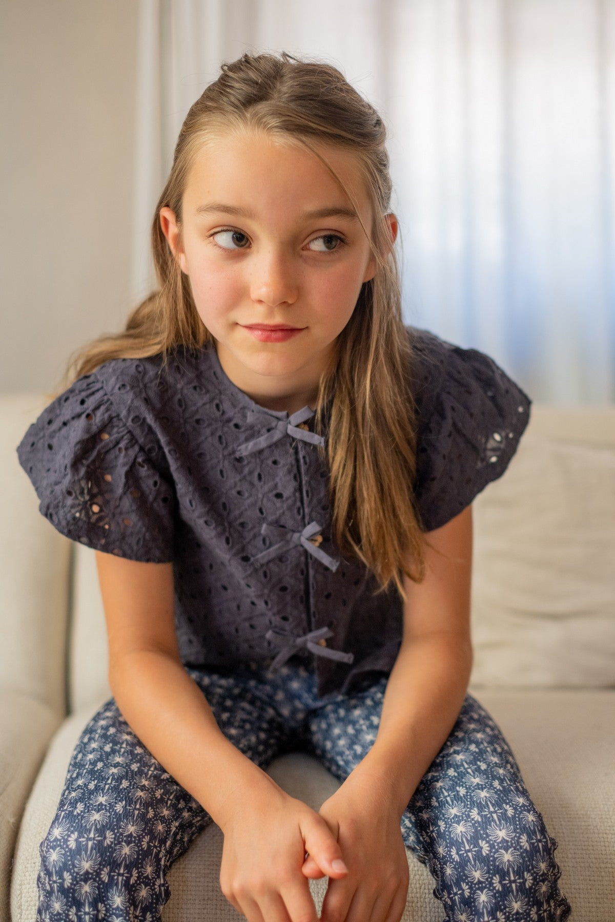 Like Flo Charlotte Blouses Navy