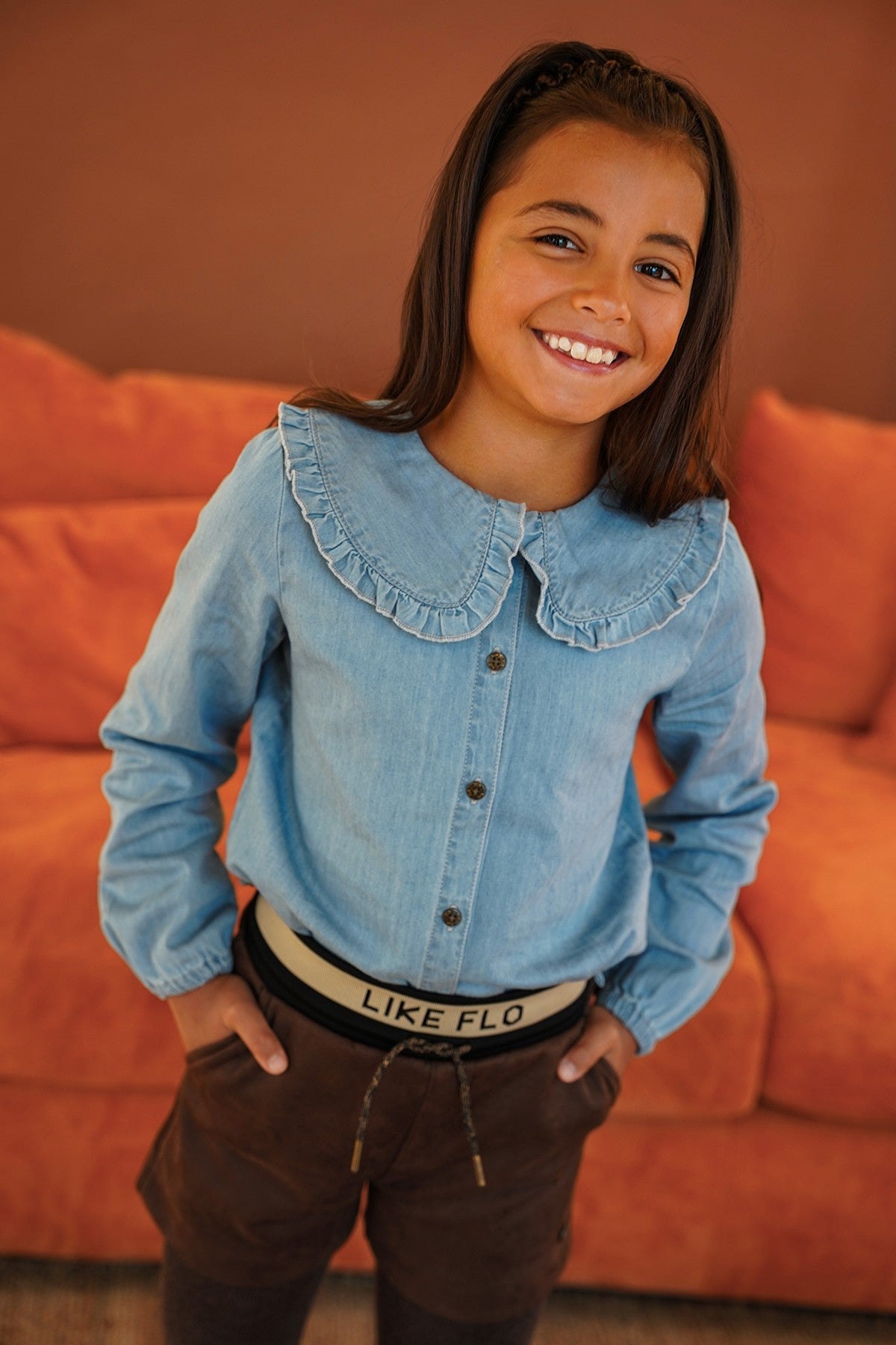 Like Flo Celine Blouse Lichtblauw