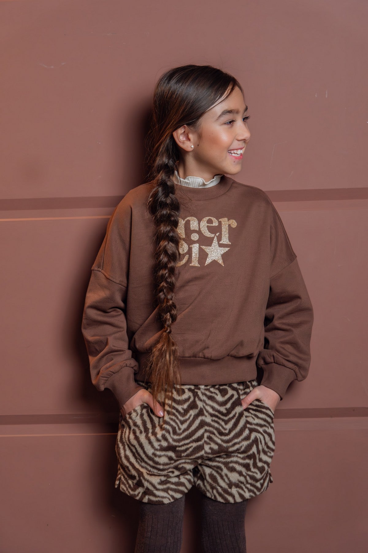 Like Flo Danee Sweater Donkerbruin