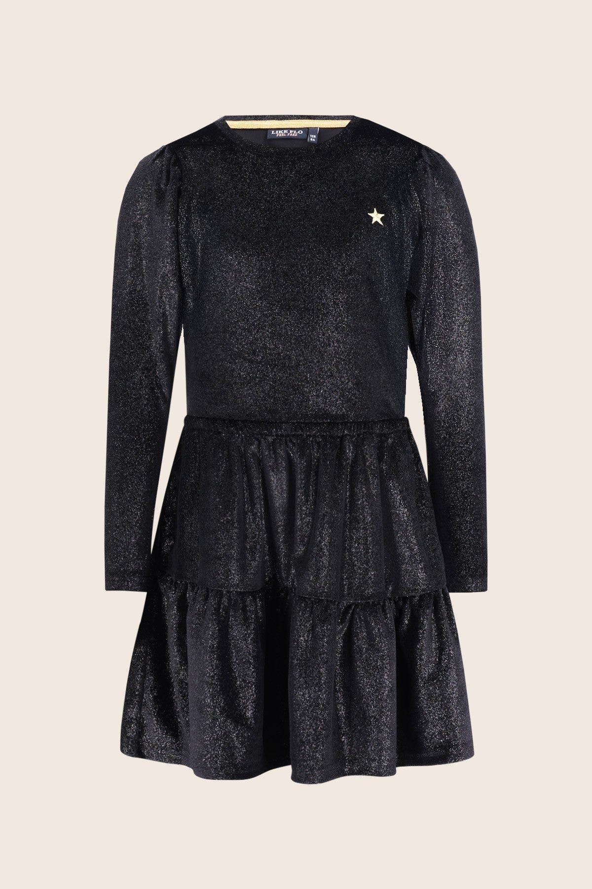 Like Flo Messie Dress Zwart