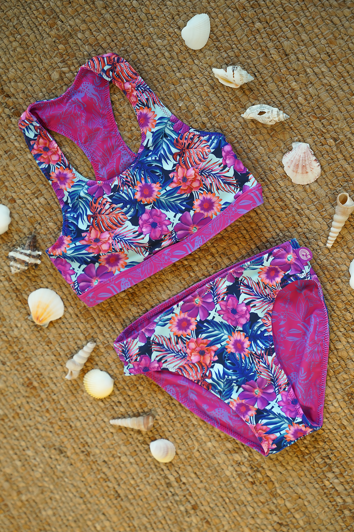 Just Beach Inside out bikini Jungle flower