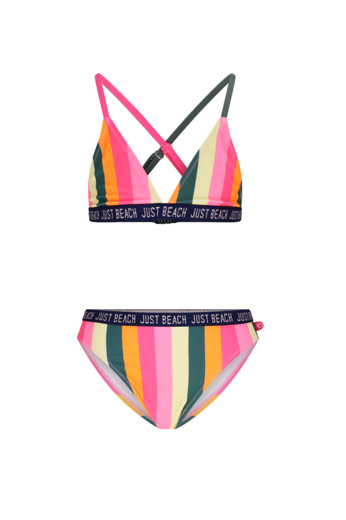 Just Beach Bali Triangle bikini Multi stripe