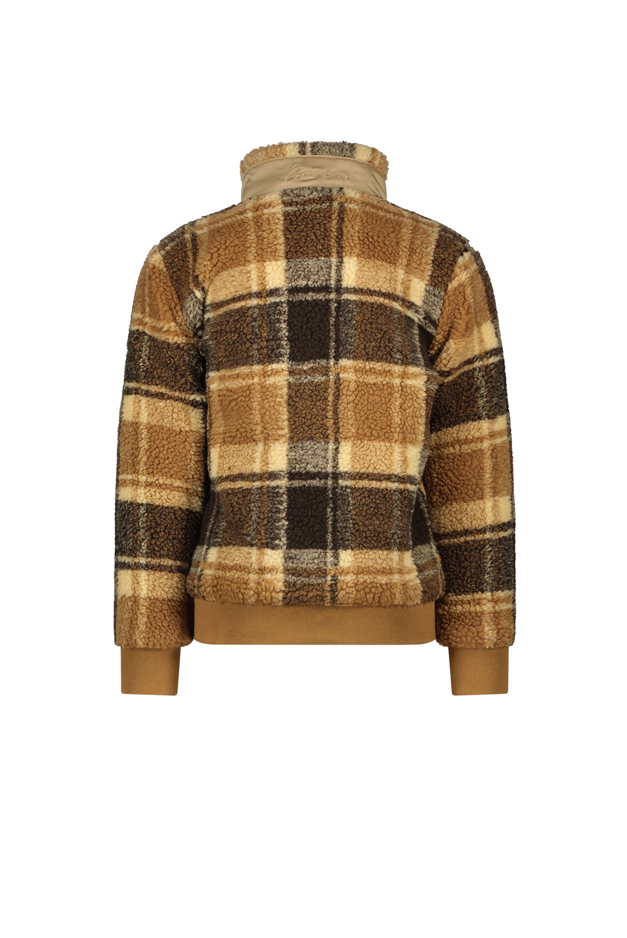 LE CHIC GARÇON ◘ OFAHM ◘ checked teddy zip-up *Toffee*