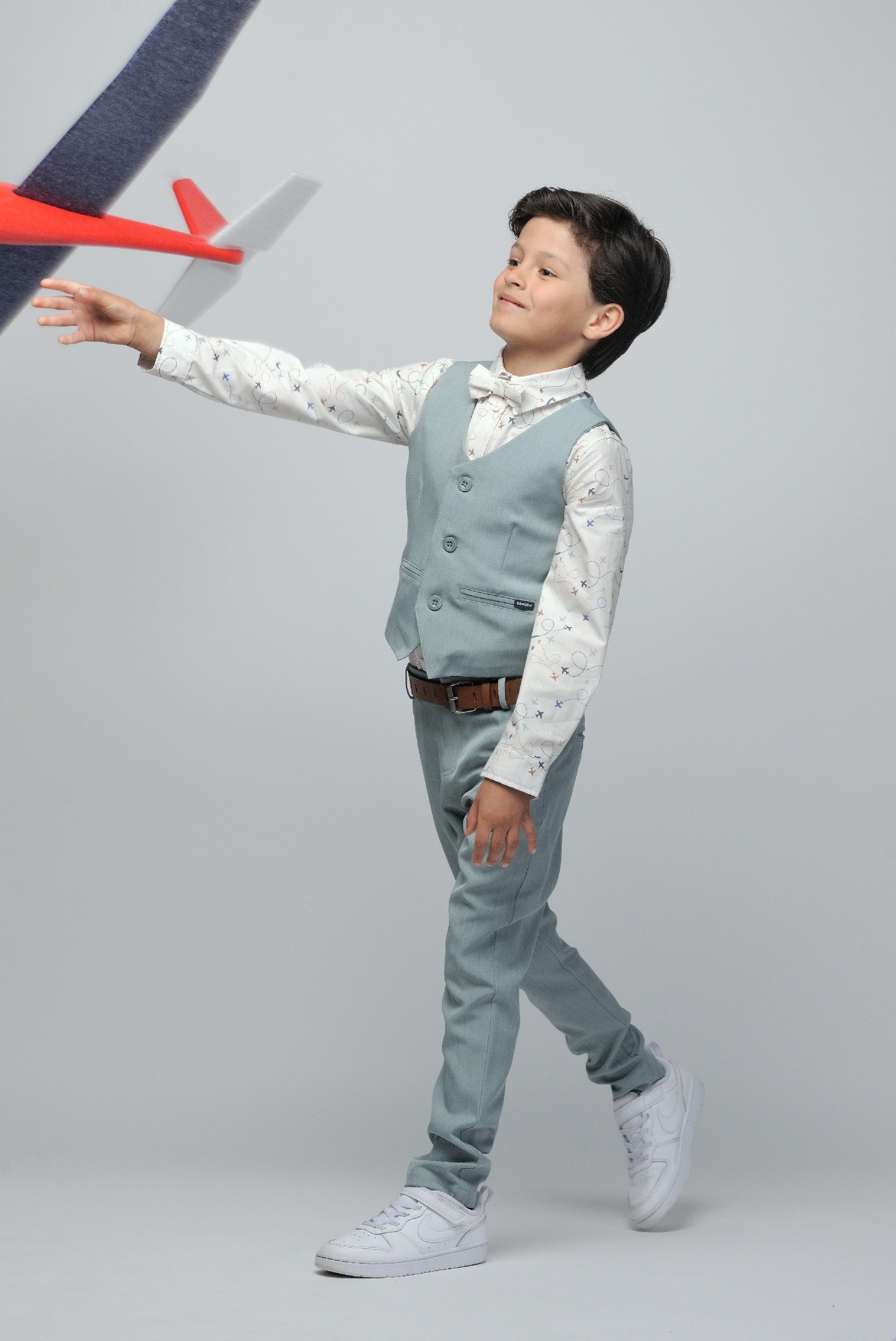 Le Chic Garçon EVAN fitted AOP Garçon shirt *White*