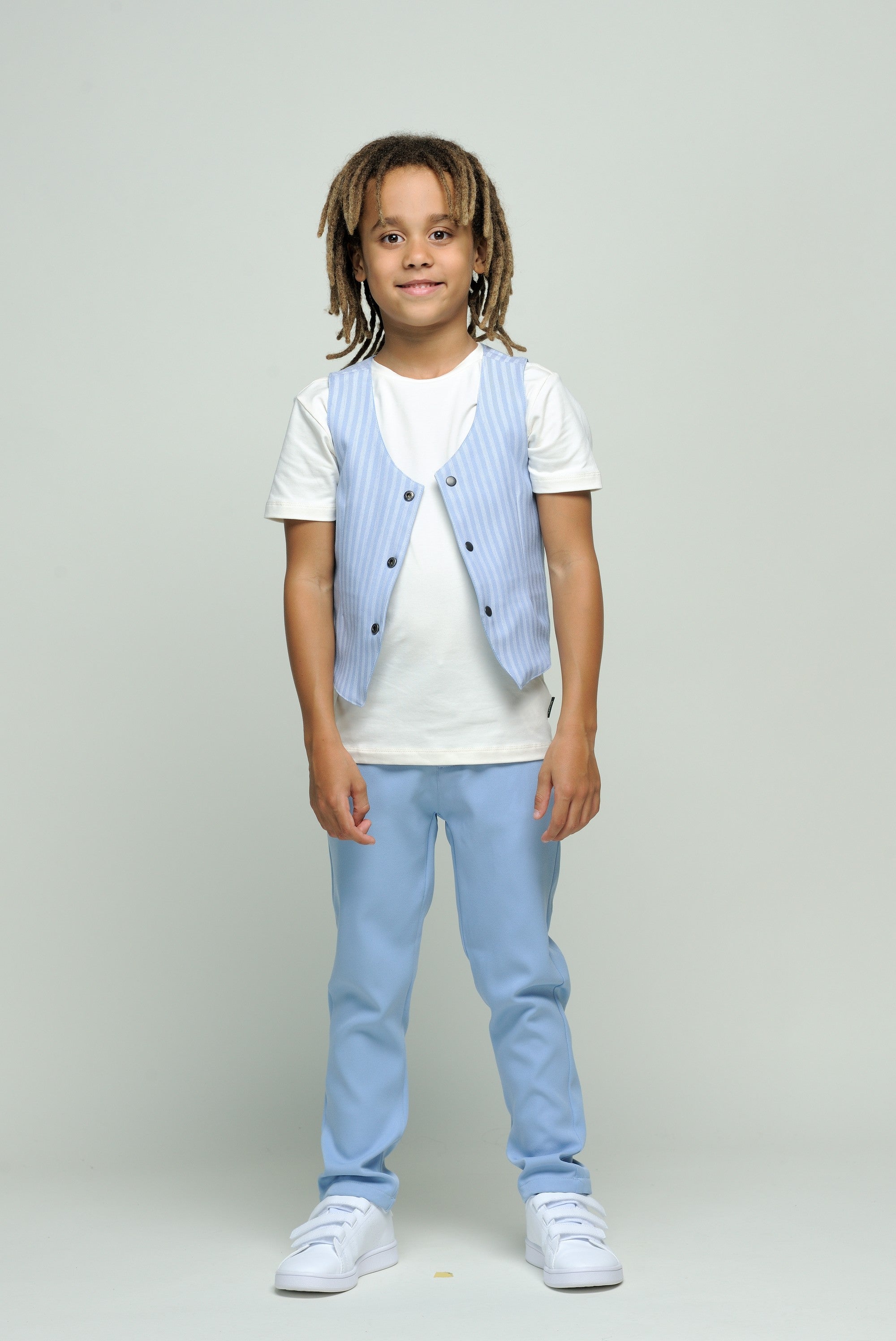 Le Chic Garçon ART reversible vest *Summer Blue*