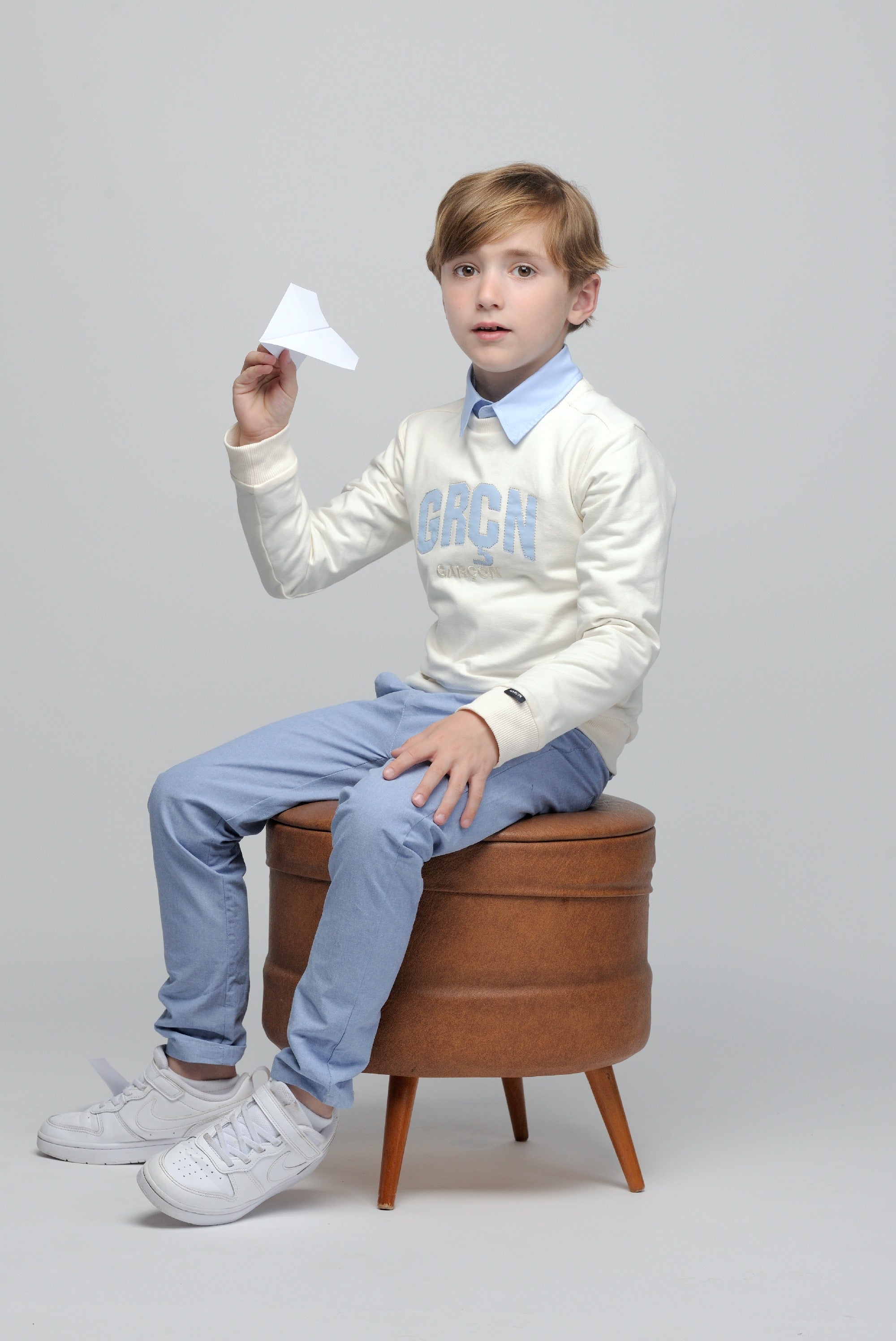 Le Chic Garçon OLIVER "GRÇN" sweater *Ivory*