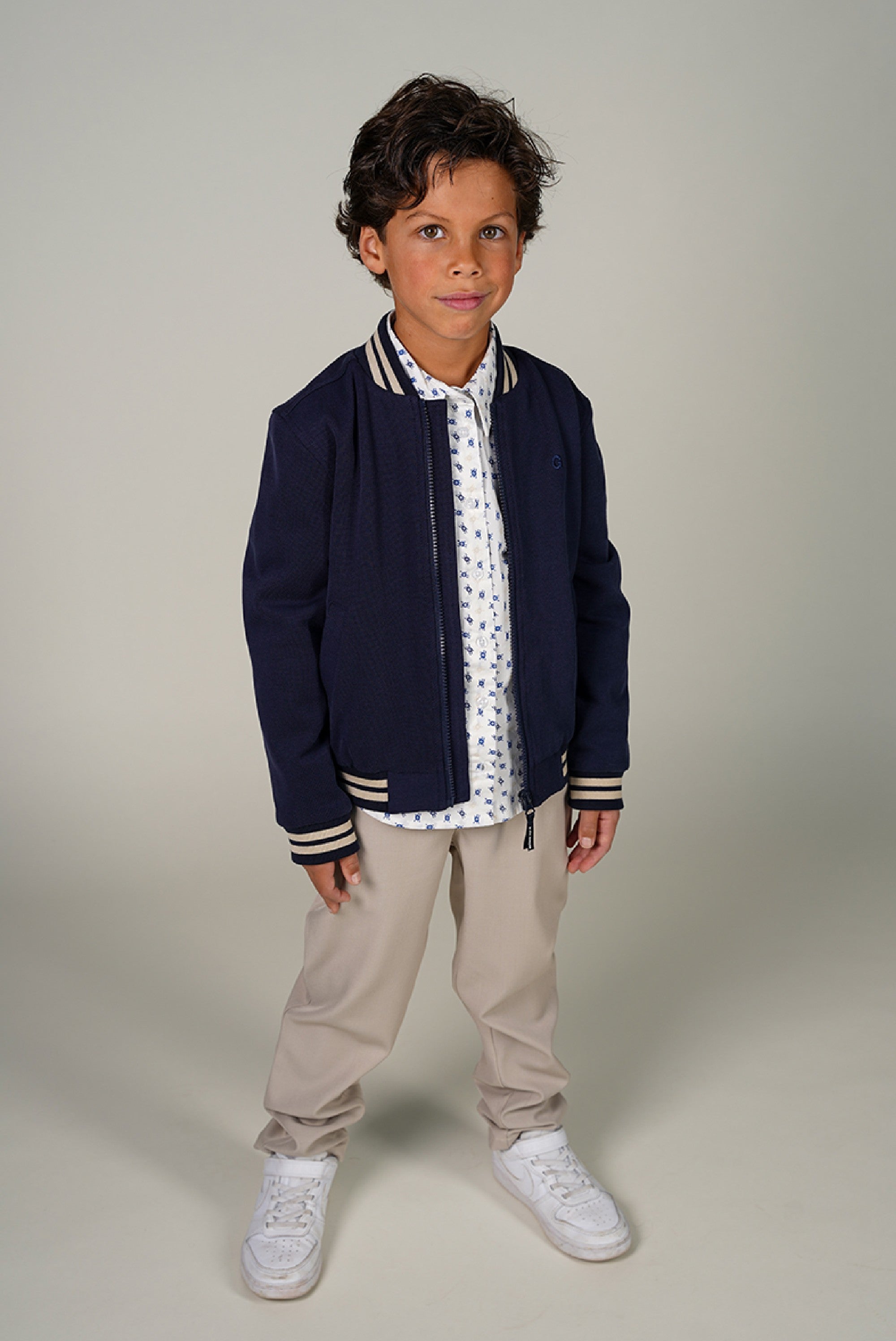 Le Chic Garcon BRIAN bomber. Navy