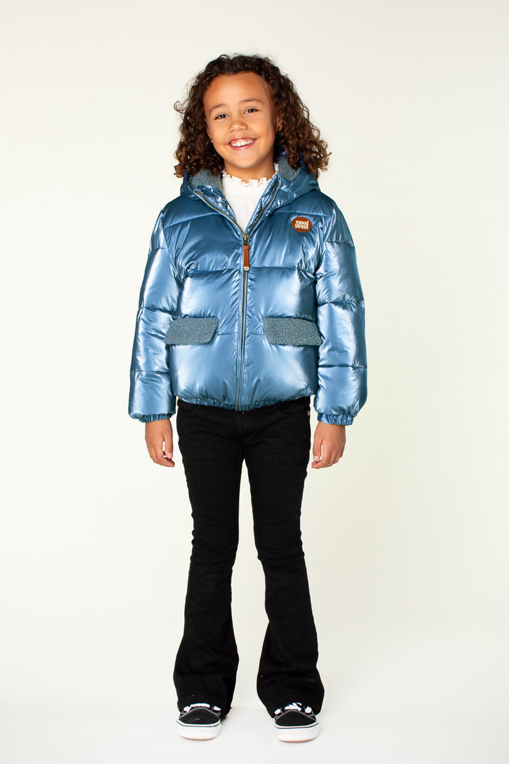 Moodstreet JULIE puffer metallic ice blue
