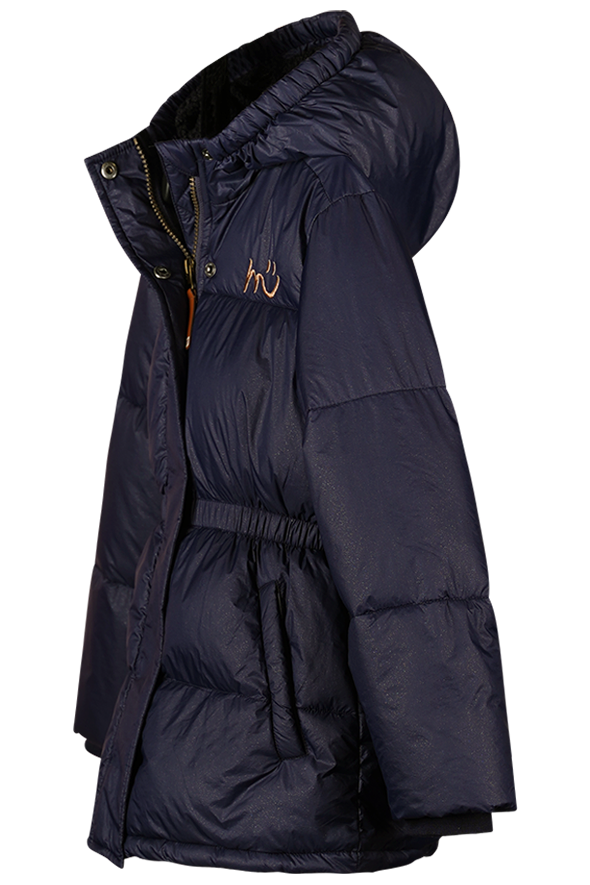 Moodstreet JUNA puffer met glitterstof navy