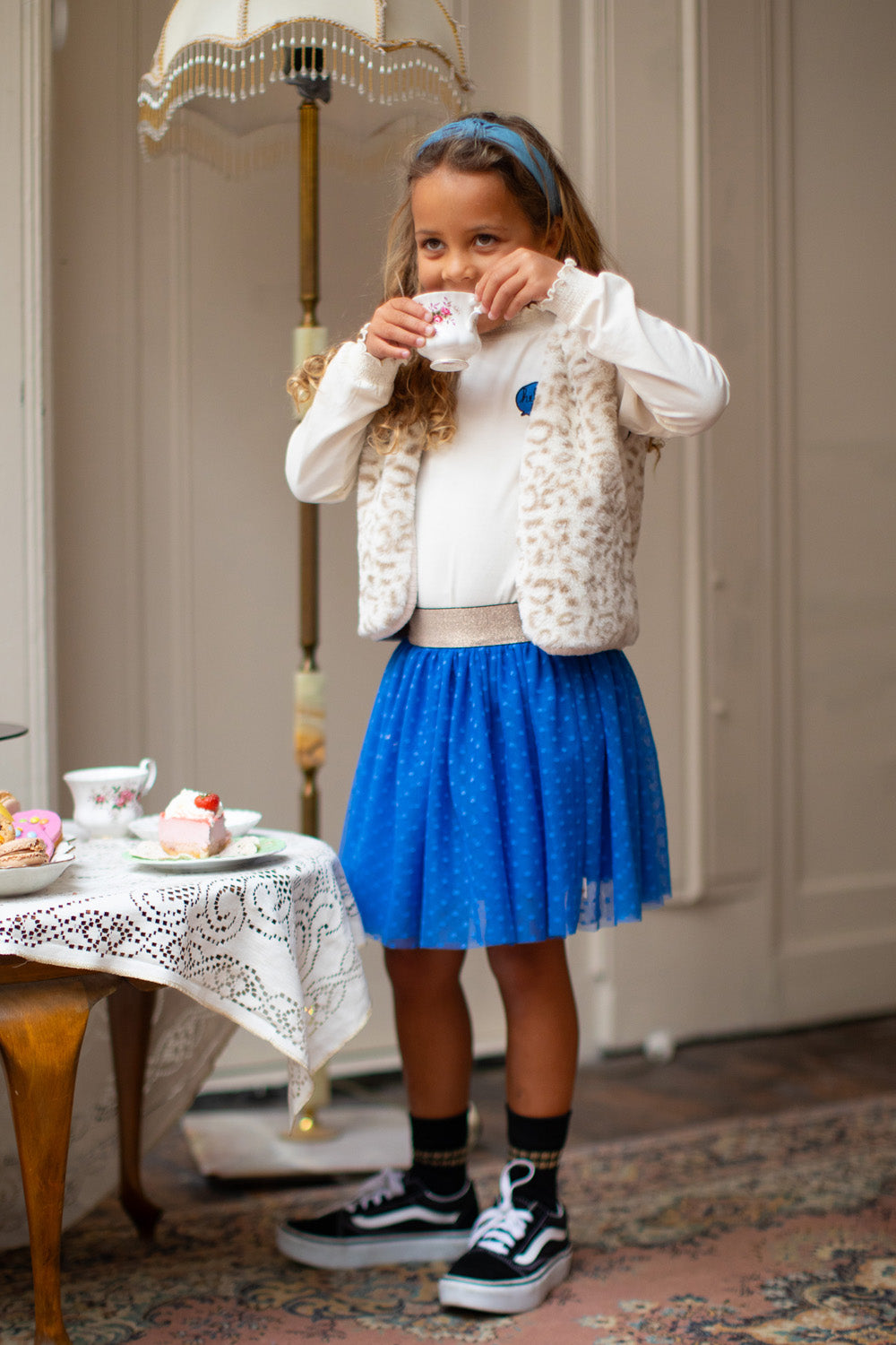 Moodstreet LAURE top with smock off white