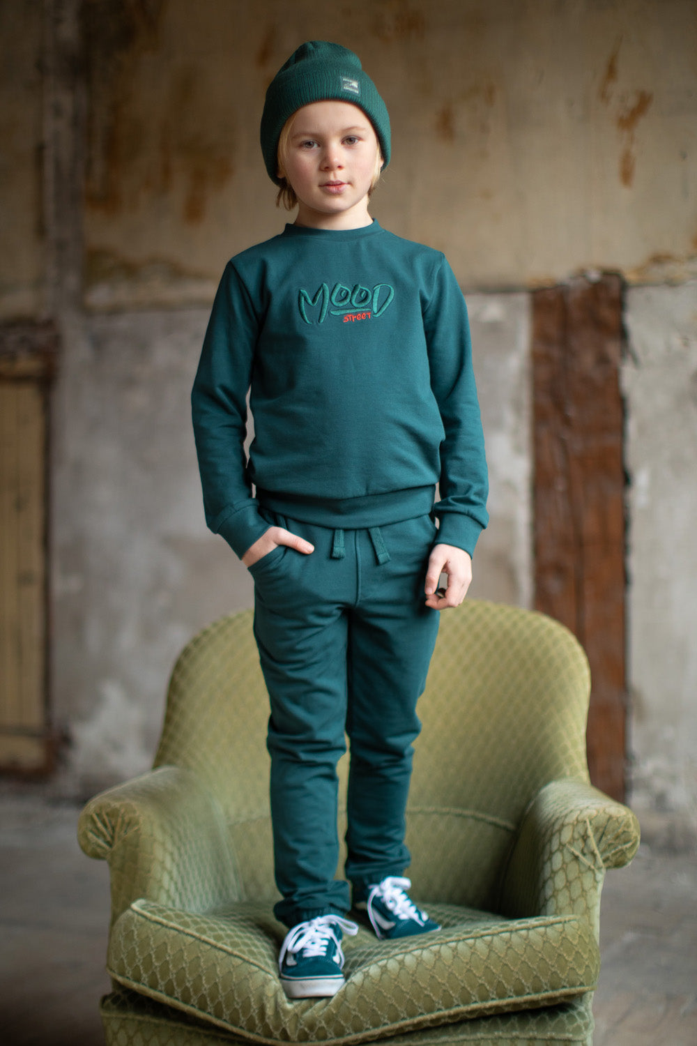 Moodstreet SEV sweater forest green