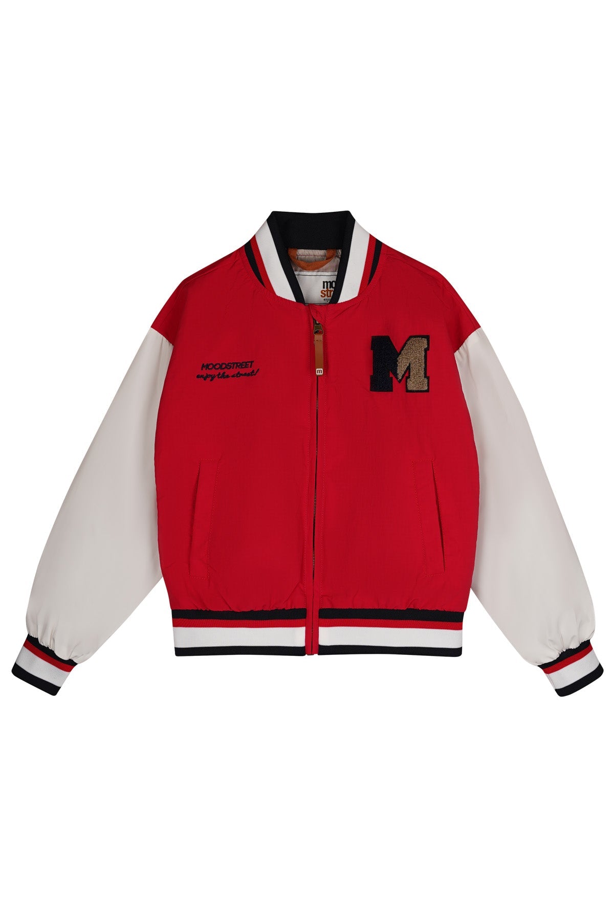 Moodstreet Jonas Rood & Wit Bomber