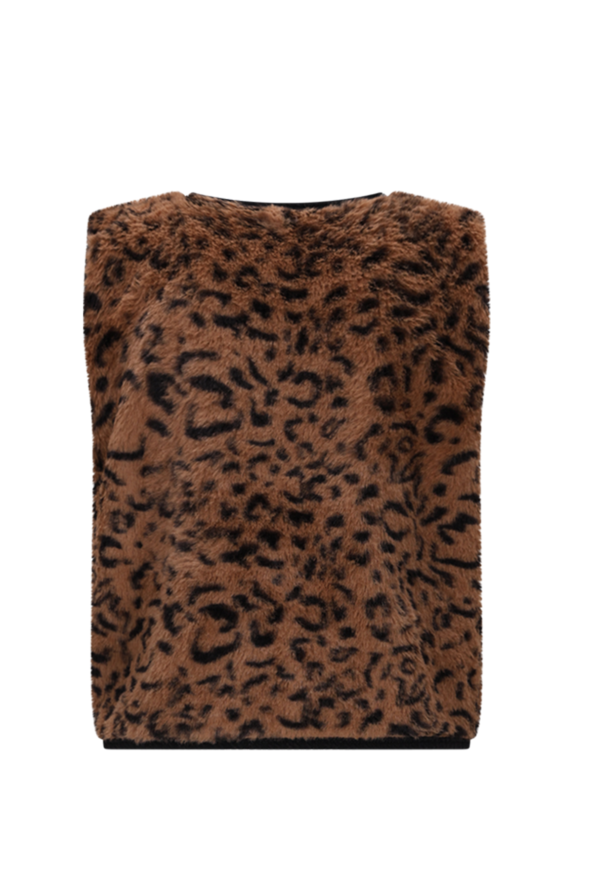 Moodstreet Vajen Furry Gilet -Luipaard-